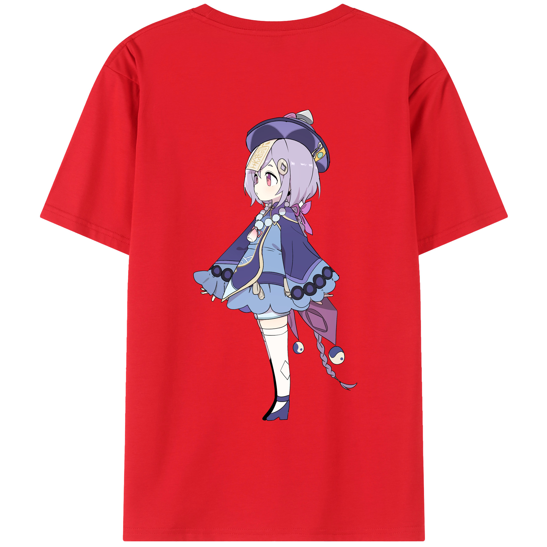 げんし神 七七 なな  genshin Nana 綿100％ メンズ半袖Tシャツ（バックプリント） 通気性