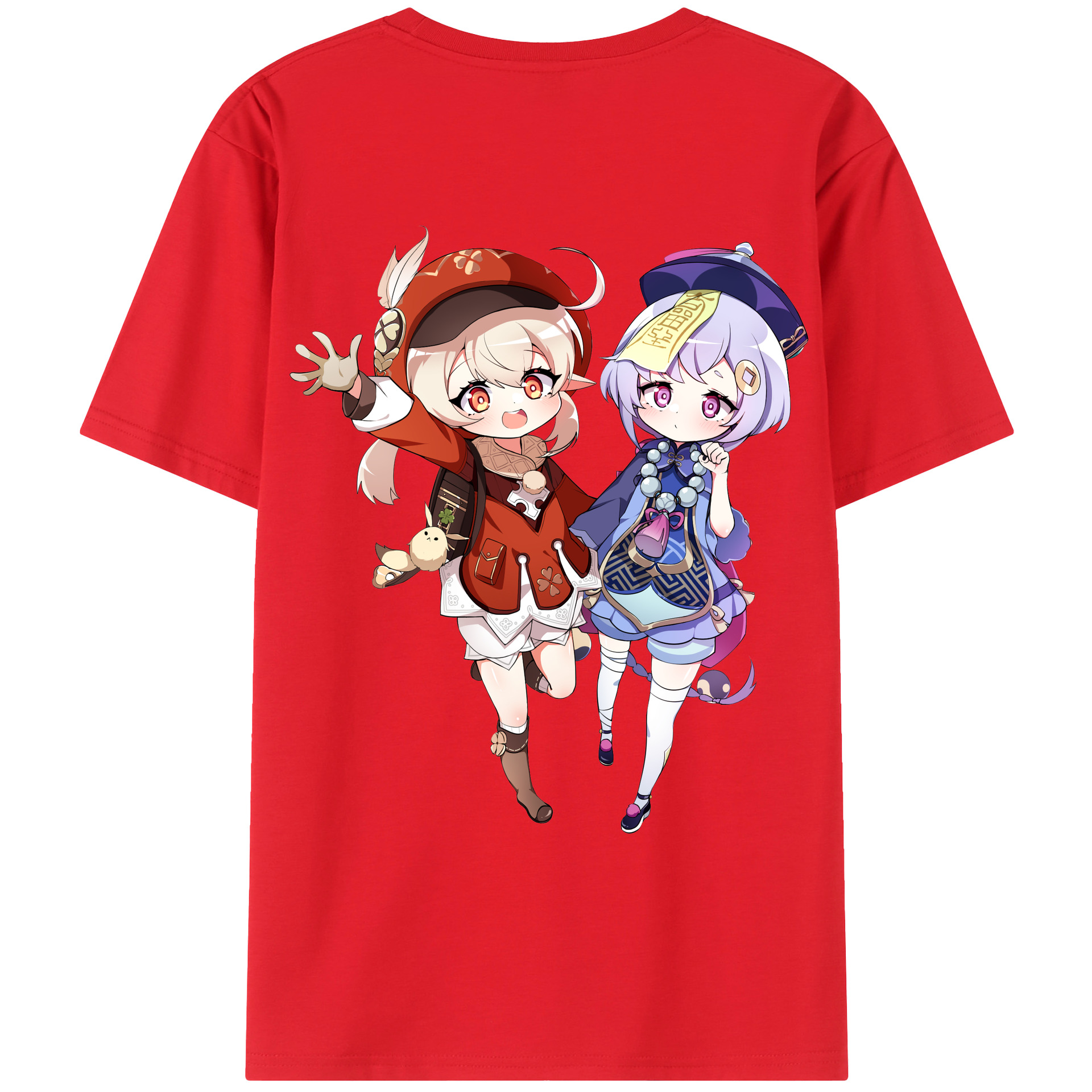 げんし神 七七 なな  genshin Nana 綿100％ メンズ半袖Tシャツ（バックプリント） 通気性
