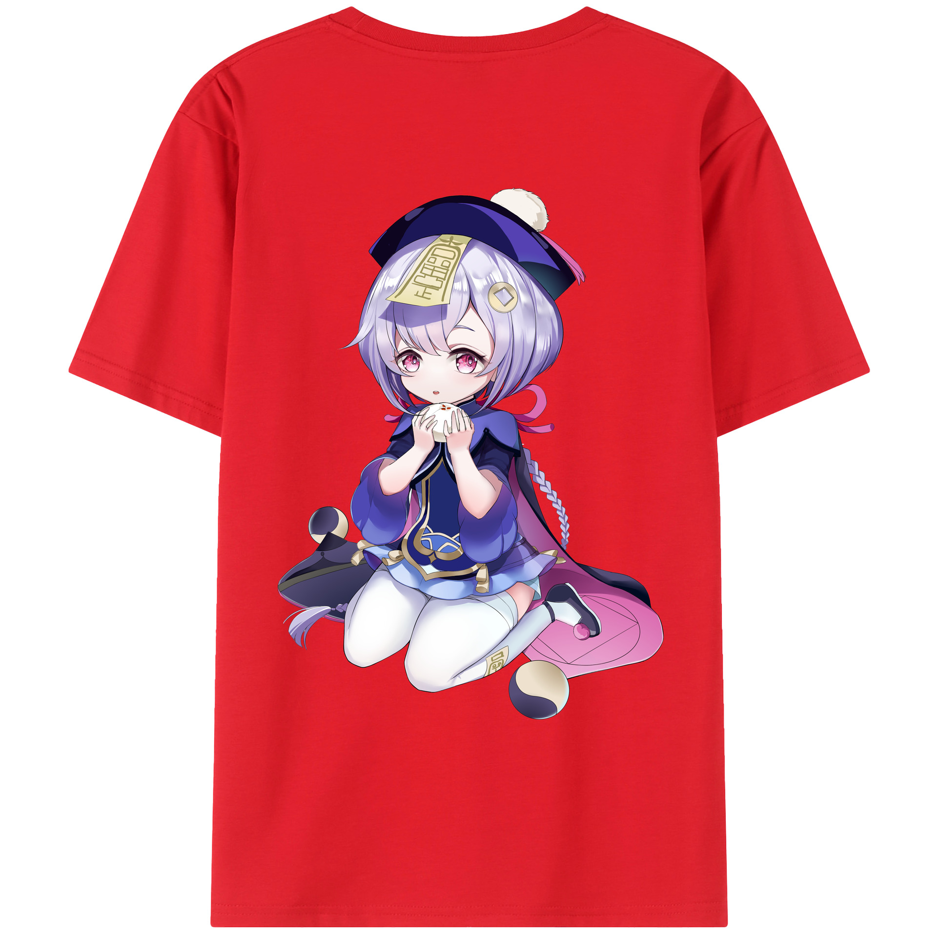 げんし神 七七 なな  genshin Nana 綿100％ メンズ半袖Tシャツ（バックプリント） 通気性