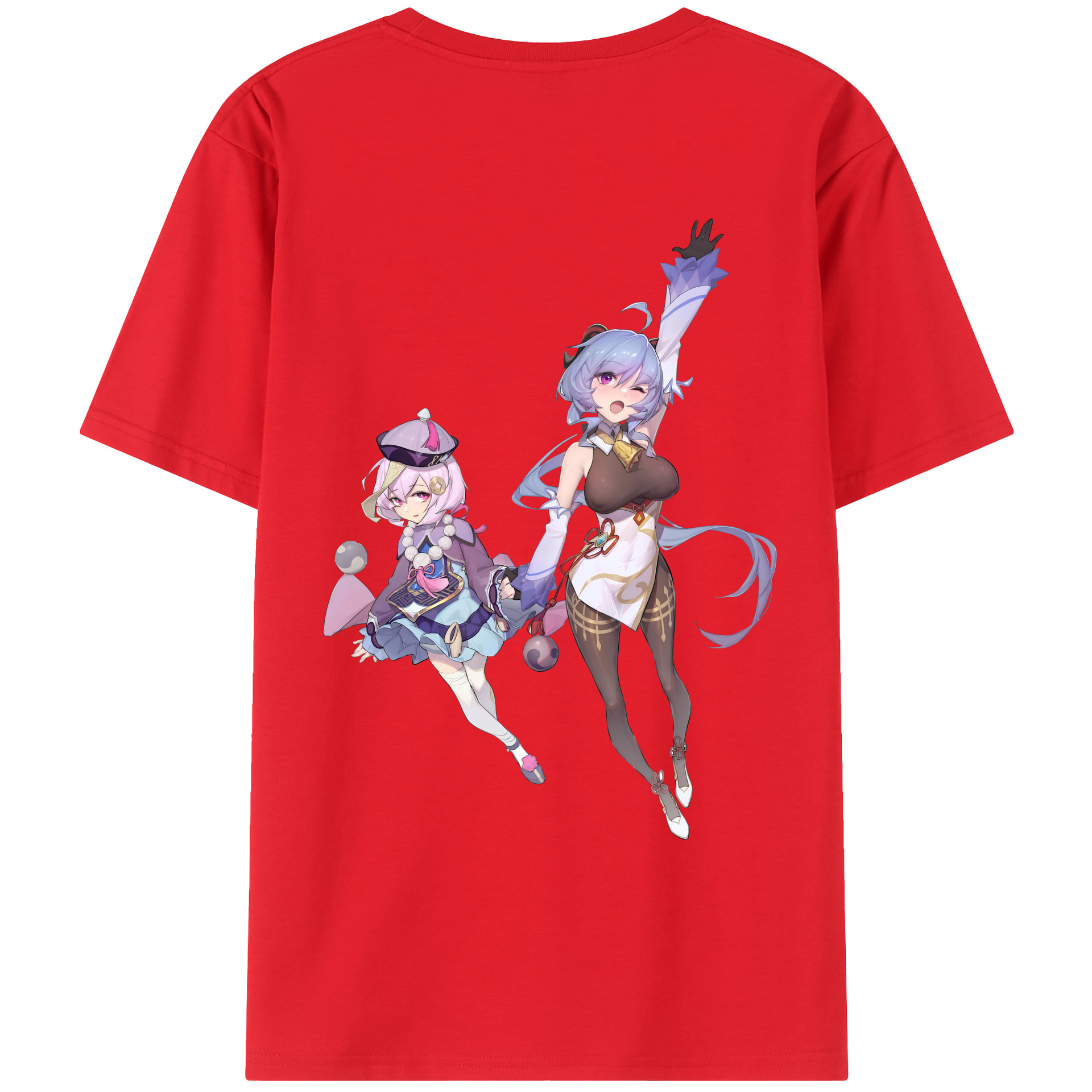げんし神 七七 なな  genshin Nana 綿100％ メンズ半袖Tシャツ（バックプリント） 通気性