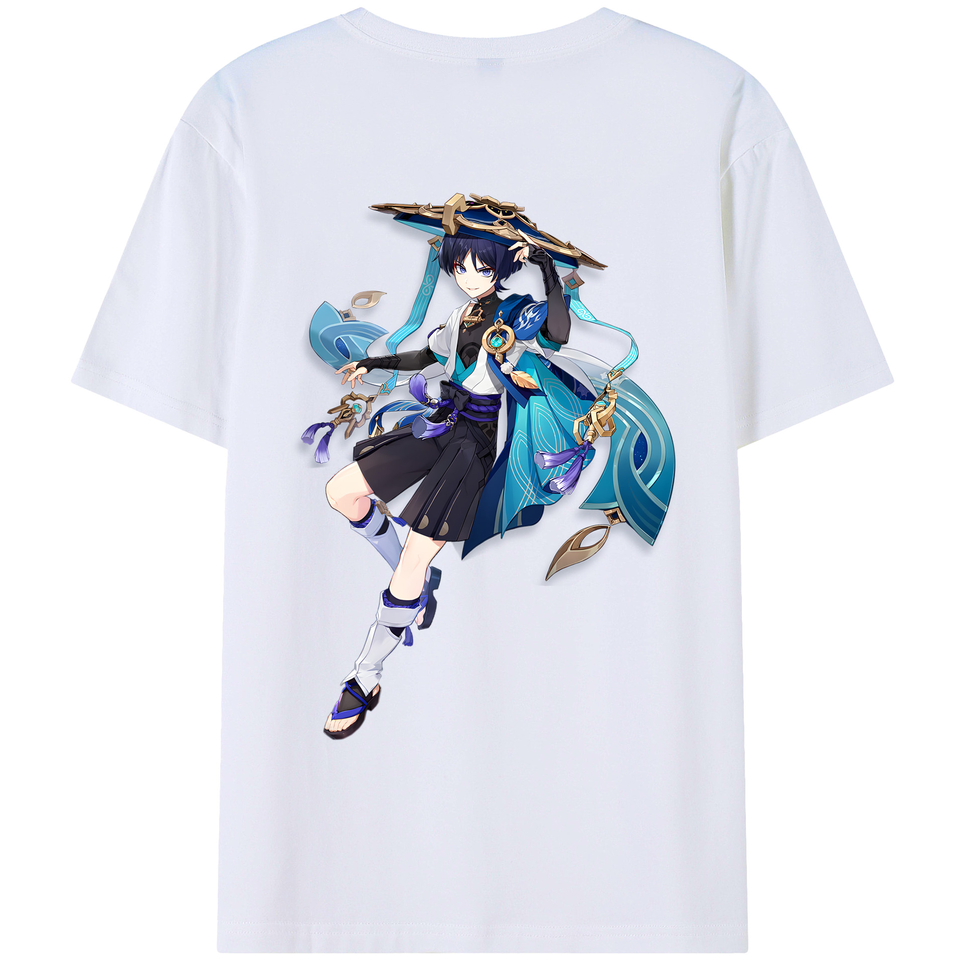 げんし神 さんペい genshin Sanpei 綿100％ メンズ半袖Tシャツ（バックプリント） 通気性