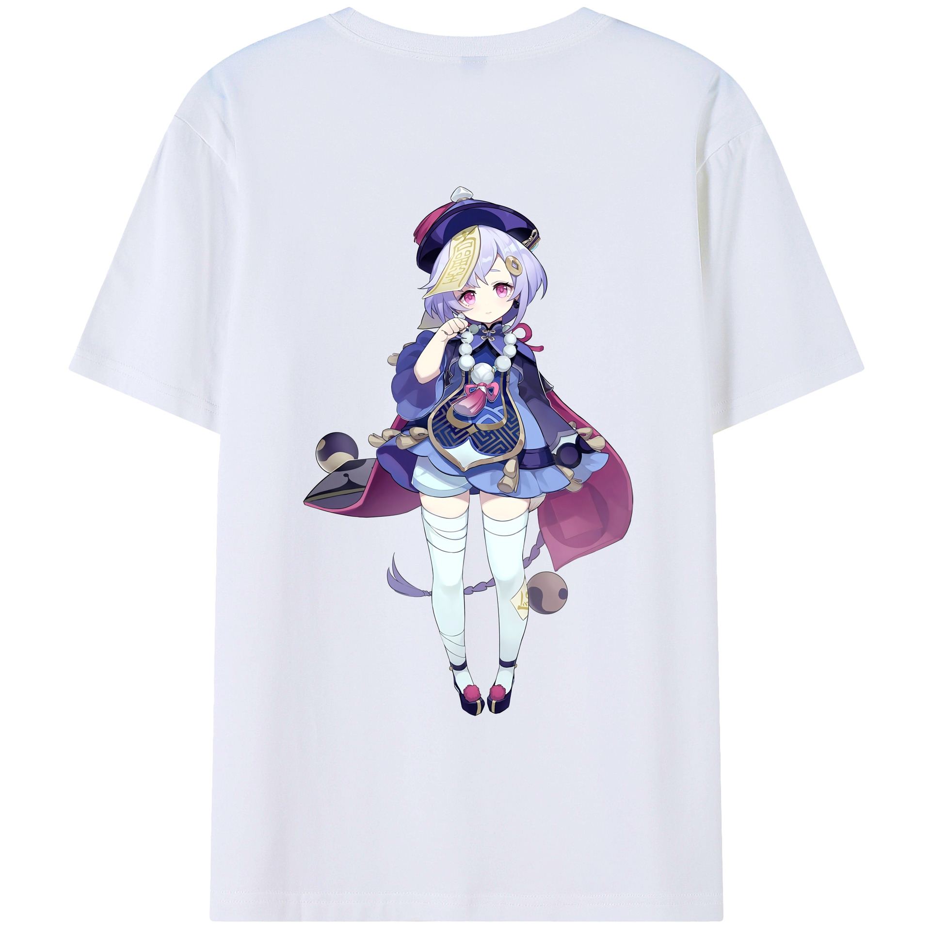げんし神 七七 なな  genshin Nana 綿100％ メンズ半袖Tシャツ（バックプリント） 通気性