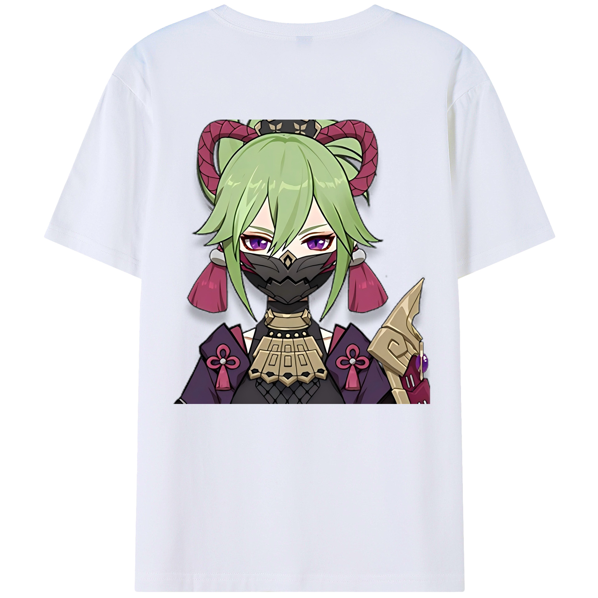 げんし神  久岐忍 くき しのぶ genshin Kuki Shinobu 綿100％ メンズ半袖Tシャツ（バックプリント） 通気性