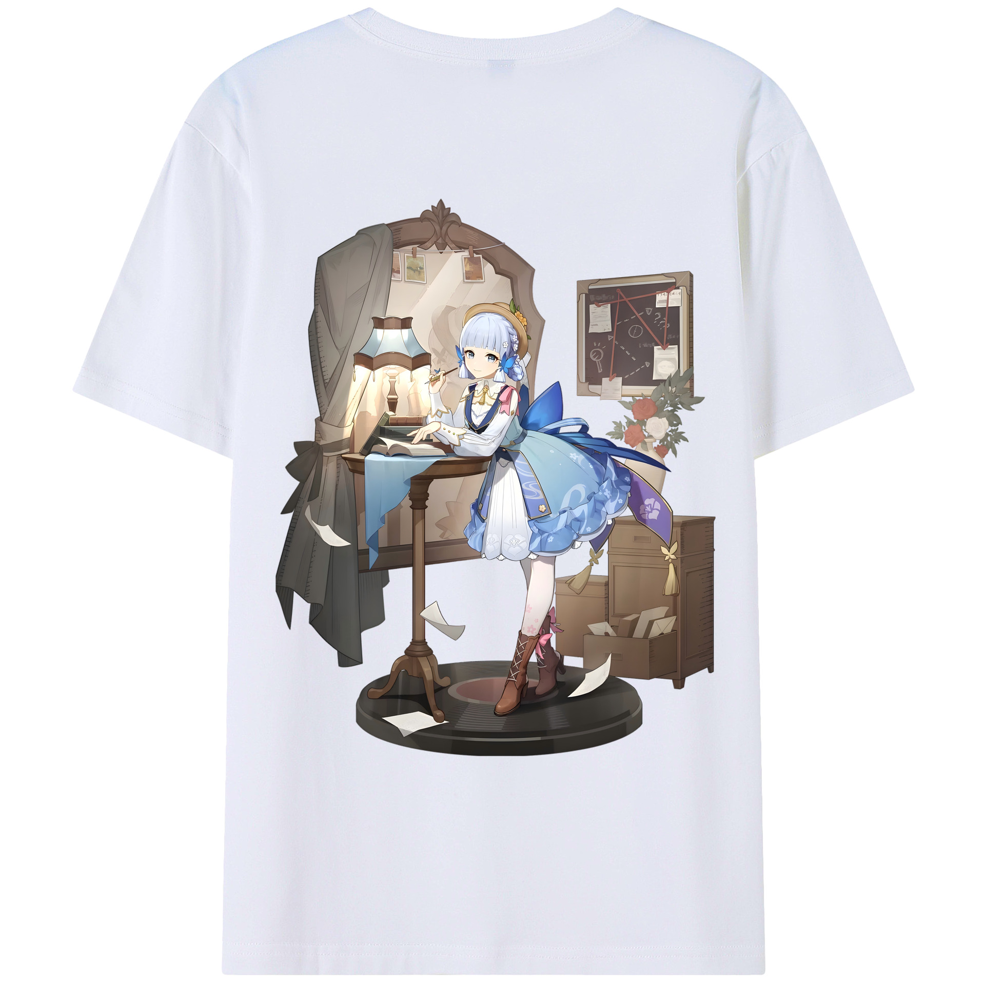 げんし神 神里綾華 神宮寺レン genshin Kamimiya Ren 綿100％ メンズ半袖Tシャツ（バックプリント） 通気性