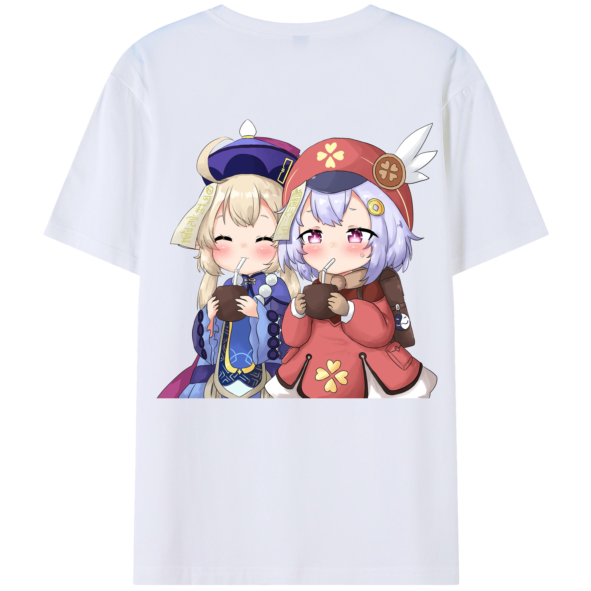 げんし神 七七 なな  genshin Nana 綿100％ メンズ半袖Tシャツ（バックプリント） 通気性