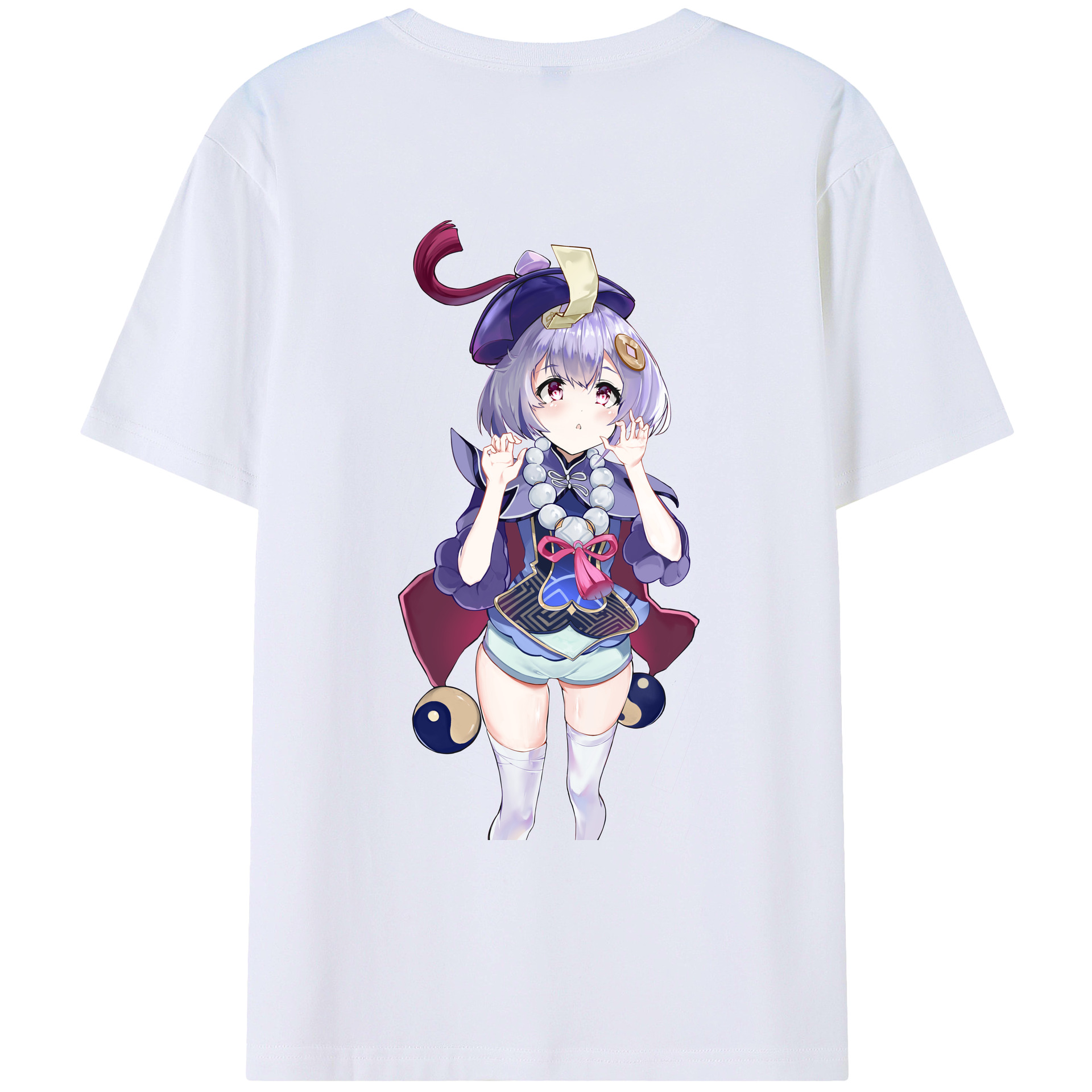 げんし神 七七 なな  genshin Nana 綿100％ メンズ半袖Tシャツ（バックプリント） 通気性