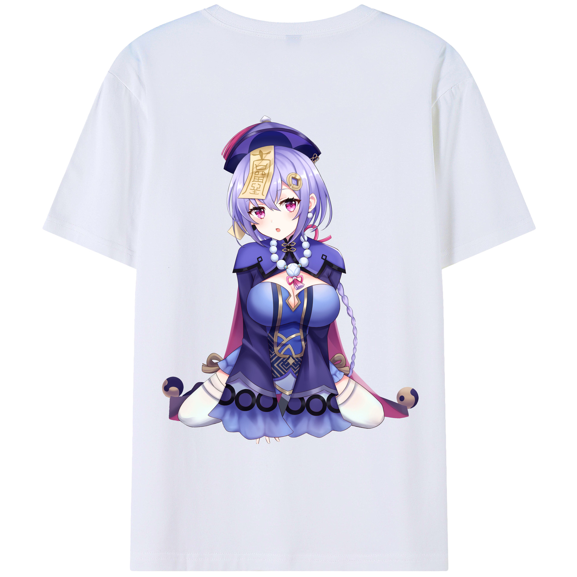 げんし神 七七 なな  genshin Nana 綿100％ メンズ半袖Tシャツ（バックプリント） 通気性