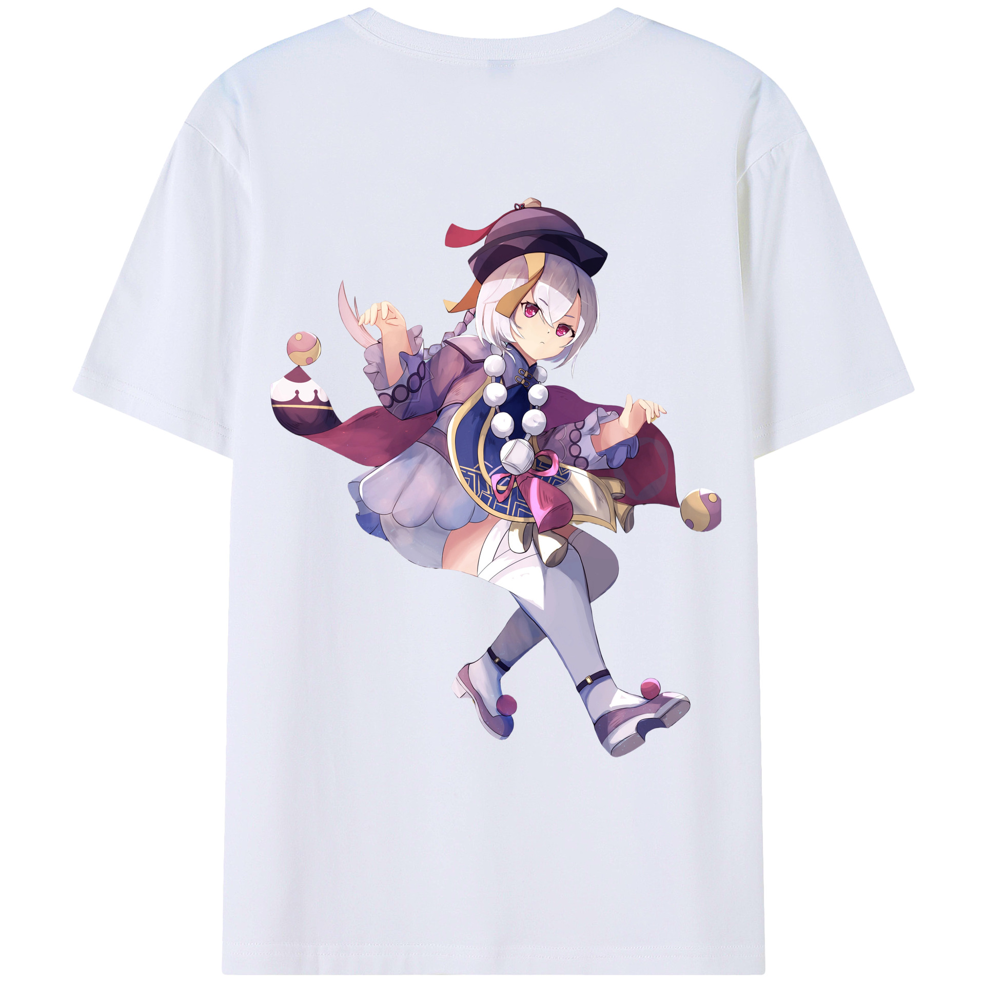 げんし神 七七 なな  genshin Nana 綿100％ メンズ半袖Tシャツ（バックプリント） 通気性