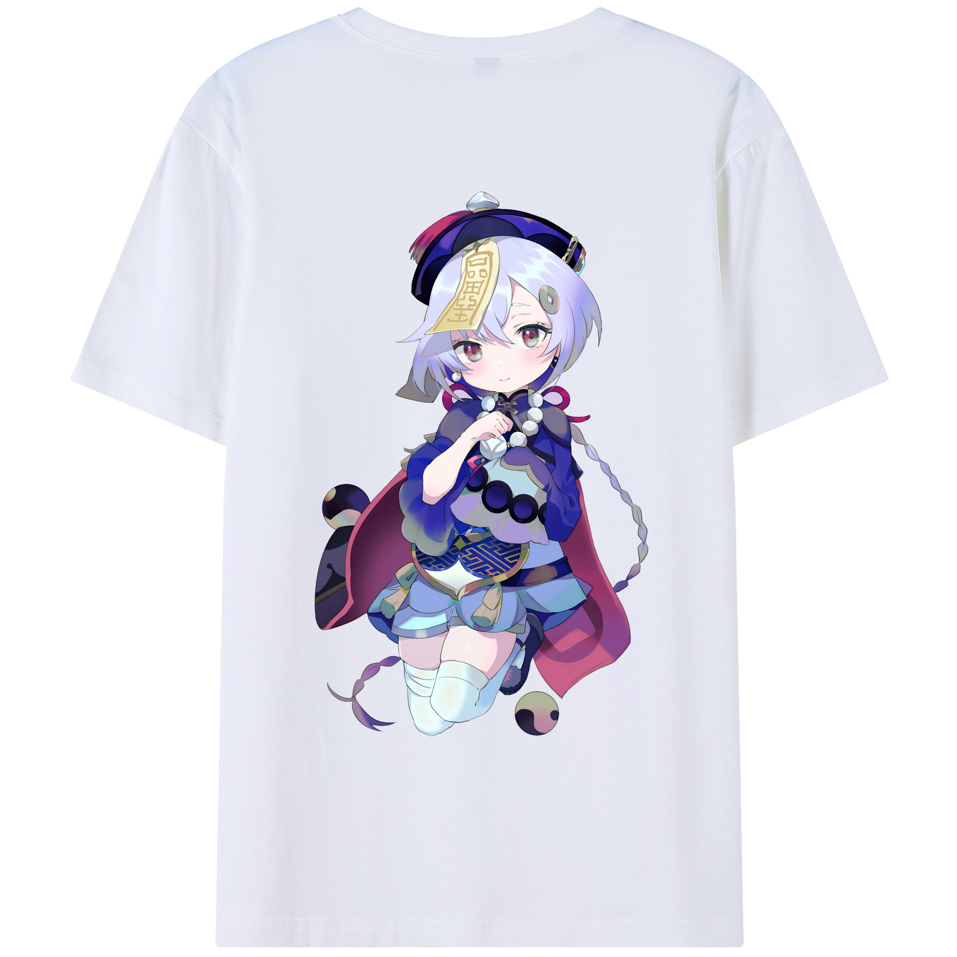 げんし神 七七 なな  genshin Nana 綿100％ メンズ半袖Tシャツ（バックプリント） 通気性