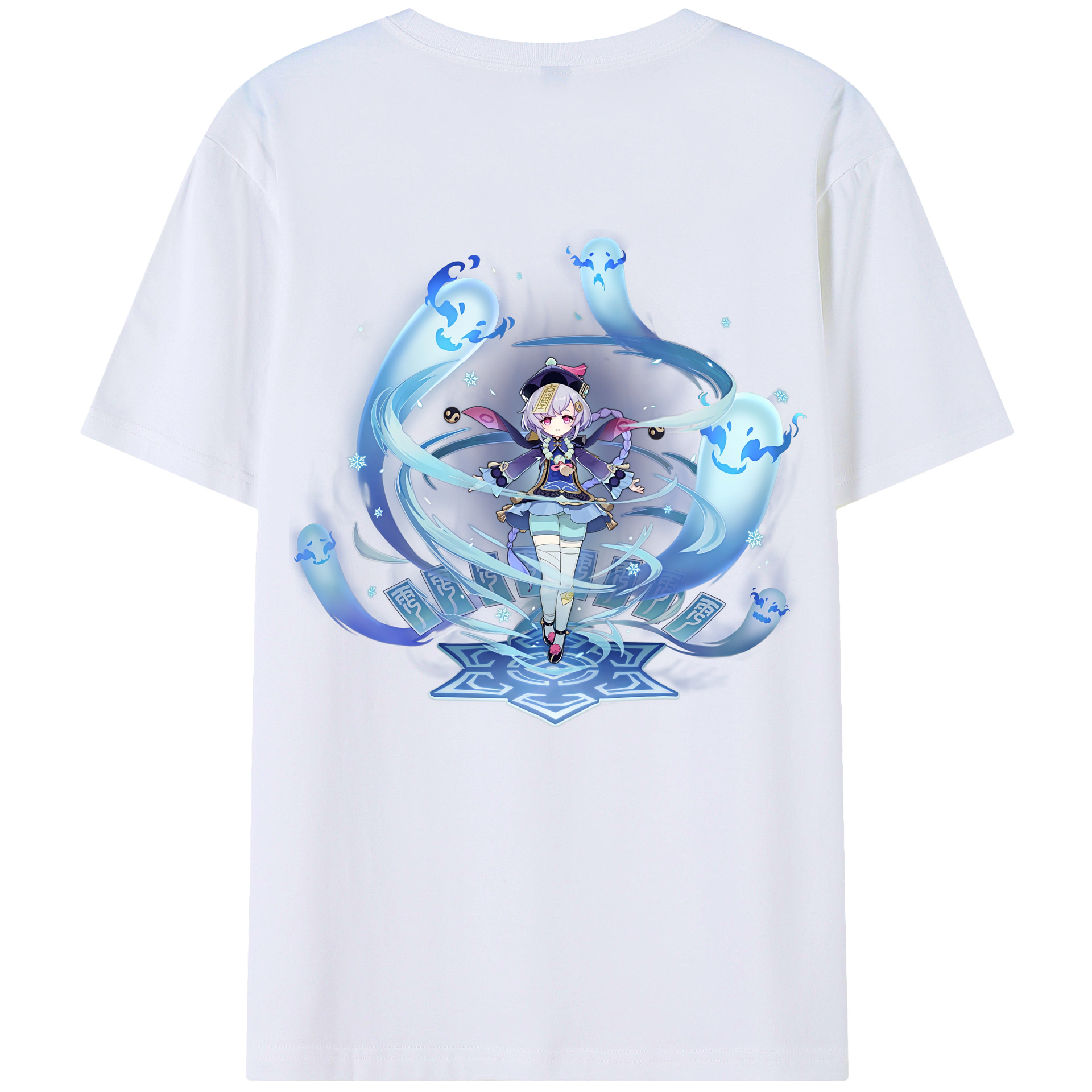 げんし神 七七 なな  genshin Nana 綿100％ メンズ半袖Tシャツ（バックプリント） 通気性