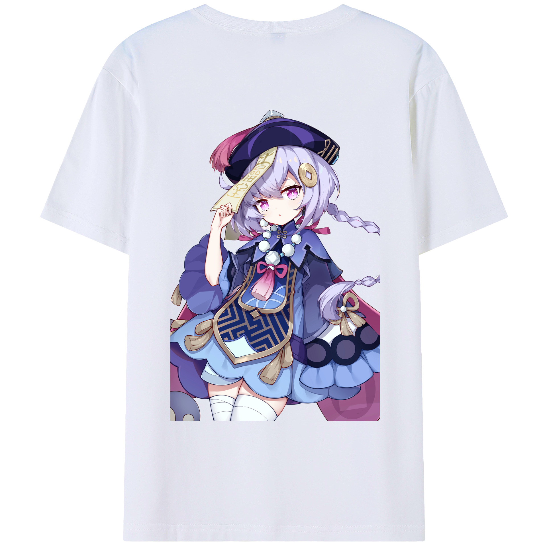 げんし神 七七 なな  genshin Nana 綿100％ メンズ半袖Tシャツ（バックプリント） 通気性