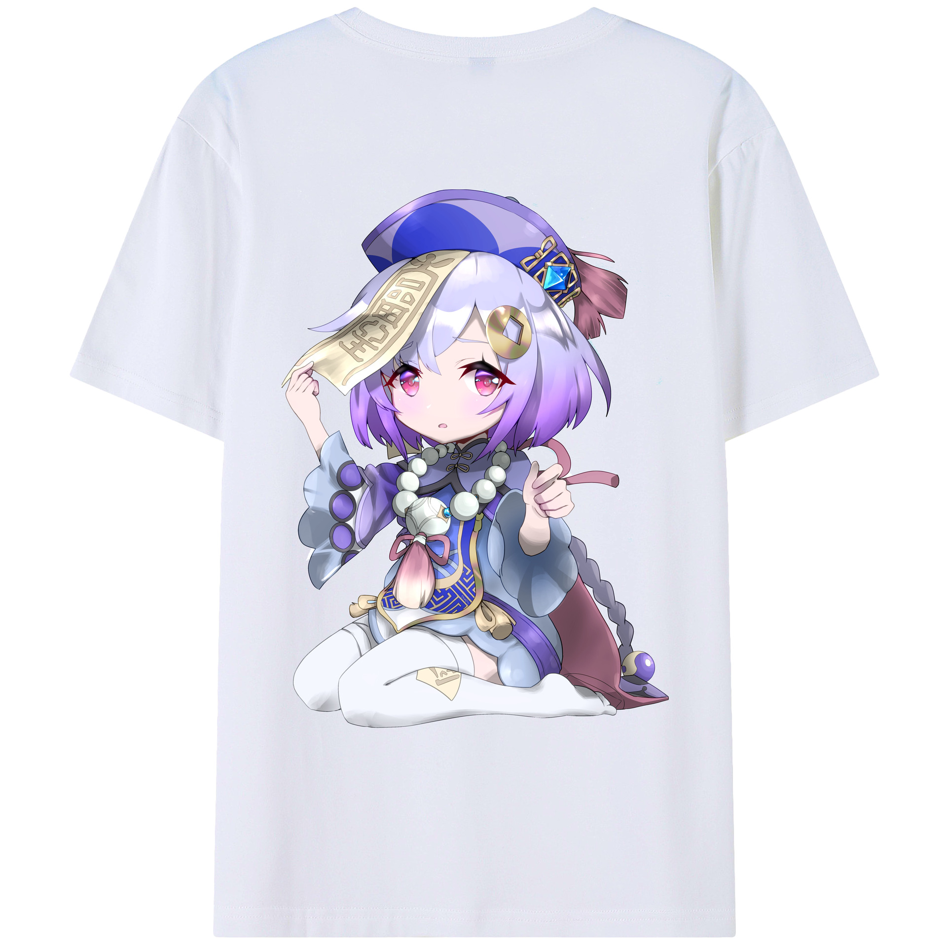 げんし神 七七 なな  genshin Nana 綿100％ メンズ半袖Tシャツ（バックプリント） 通気性