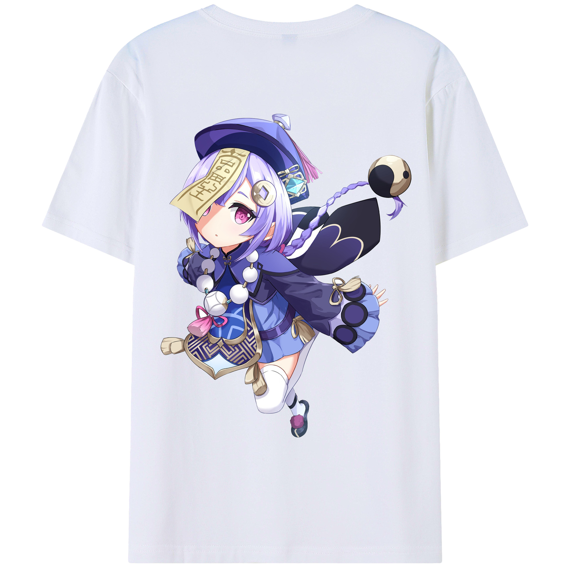 げんし神 七七 なな  genshin Nana 綿100％ メンズ半袖Tシャツ（バックプリント） 通気性