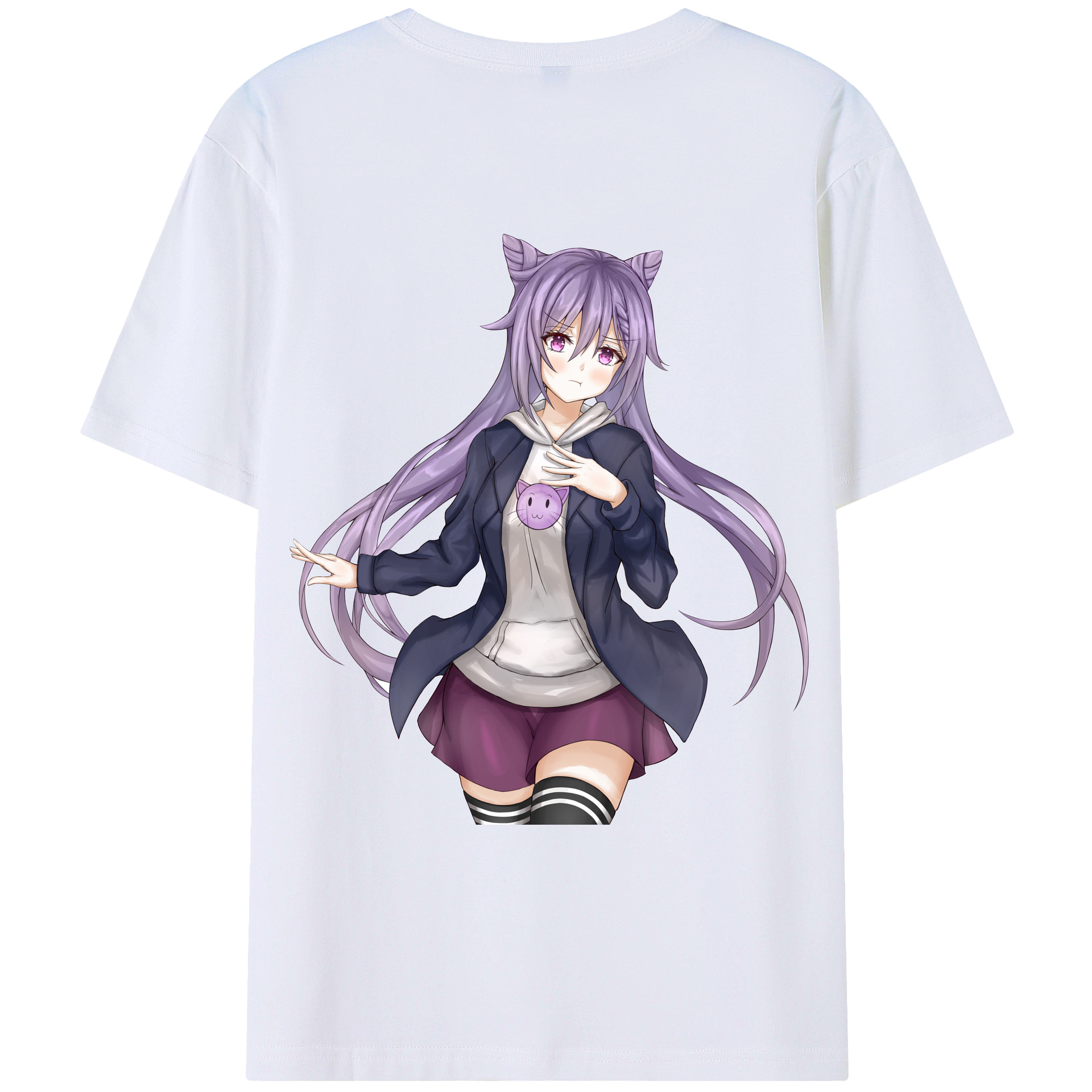 げんし神 刻晴 こくせい genshin Kokusei 綿100％ メンズ半袖Tシャツ（バックプリント） 通気性