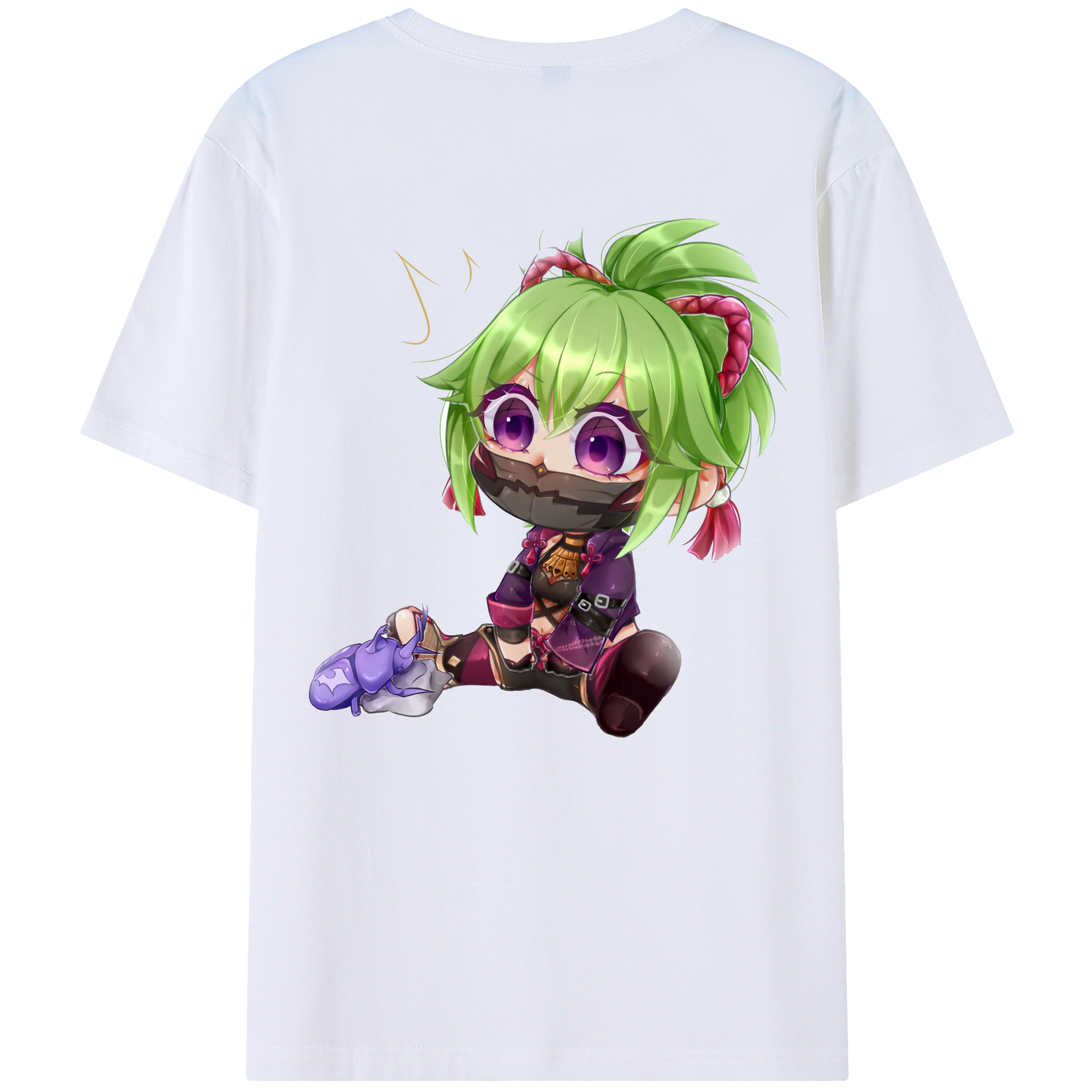げんし神  久岐忍 くき しのぶ genshin Kuki Shinobu 綿100％ メンズ半袖Tシャツ（バックプリント） 通気性