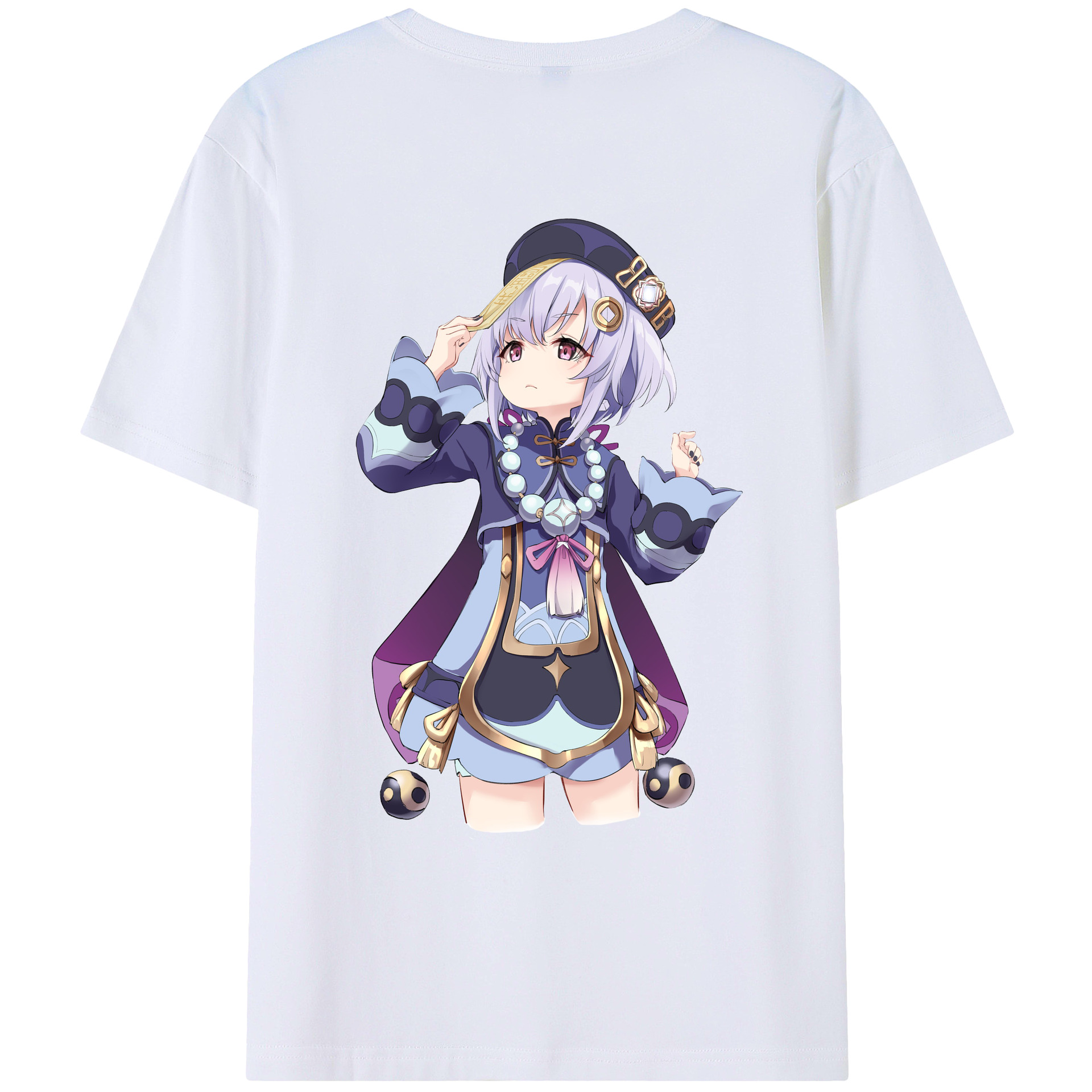 げんし神 七七 なな  genshin Nana 綿100％ メンズ半袖Tシャツ（バックプリント） 通気性