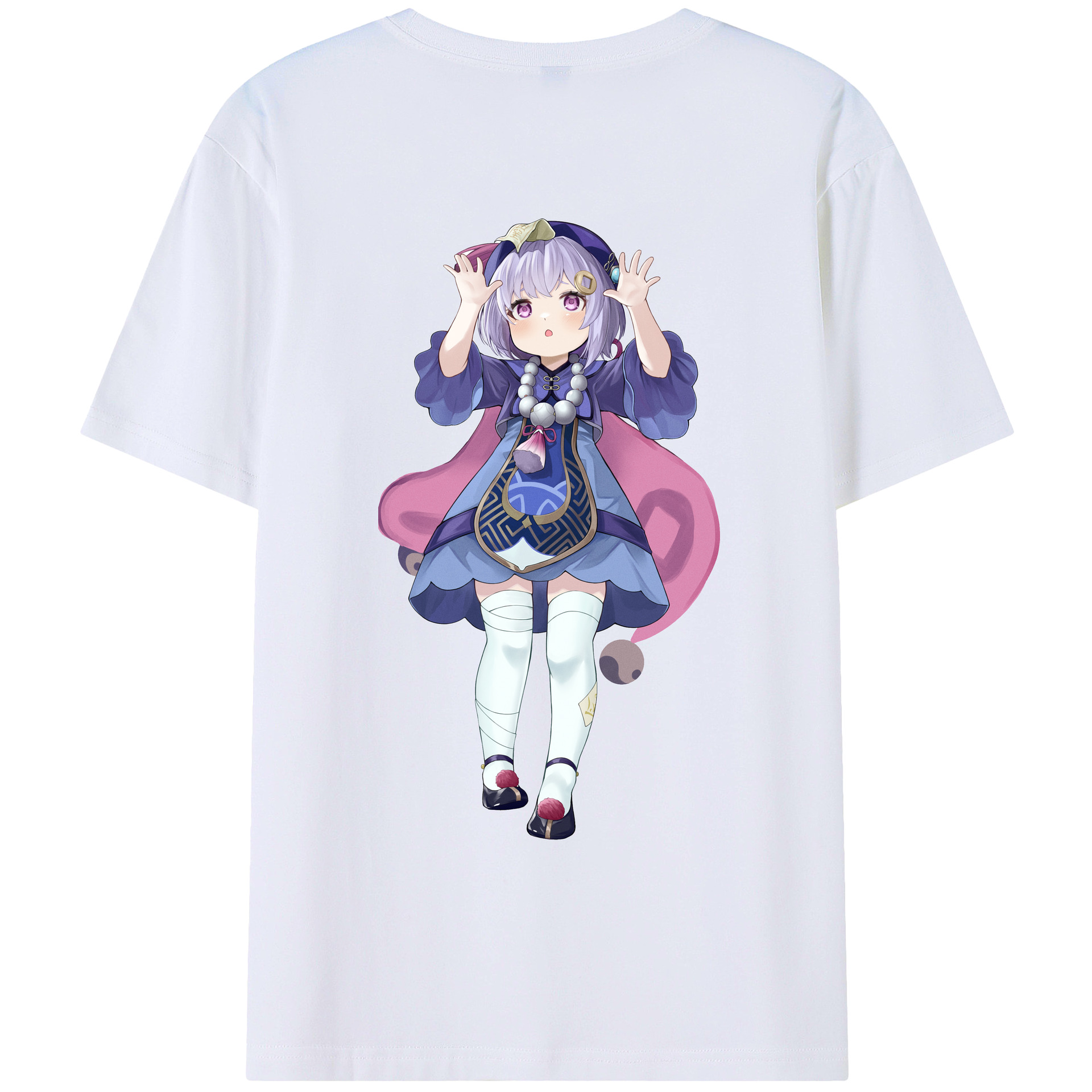 げんし神 七七 なな  genshin Nana 綿100％ メンズ半袖Tシャツ（バックプリント） 通気性
