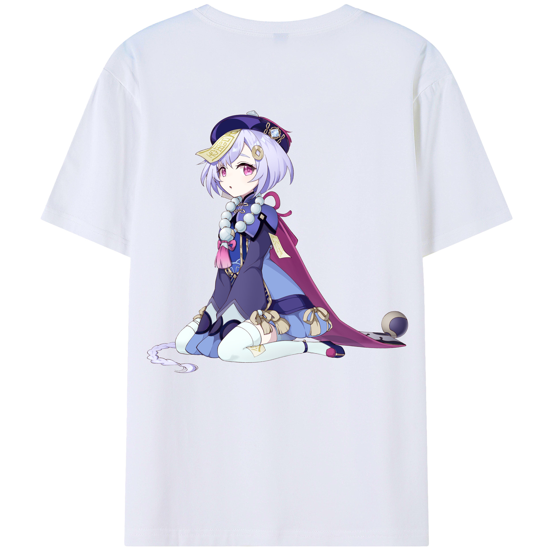 げんし神 七七 なな  genshin Nana 綿100％ メンズ半袖Tシャツ（バックプリント） 通気性