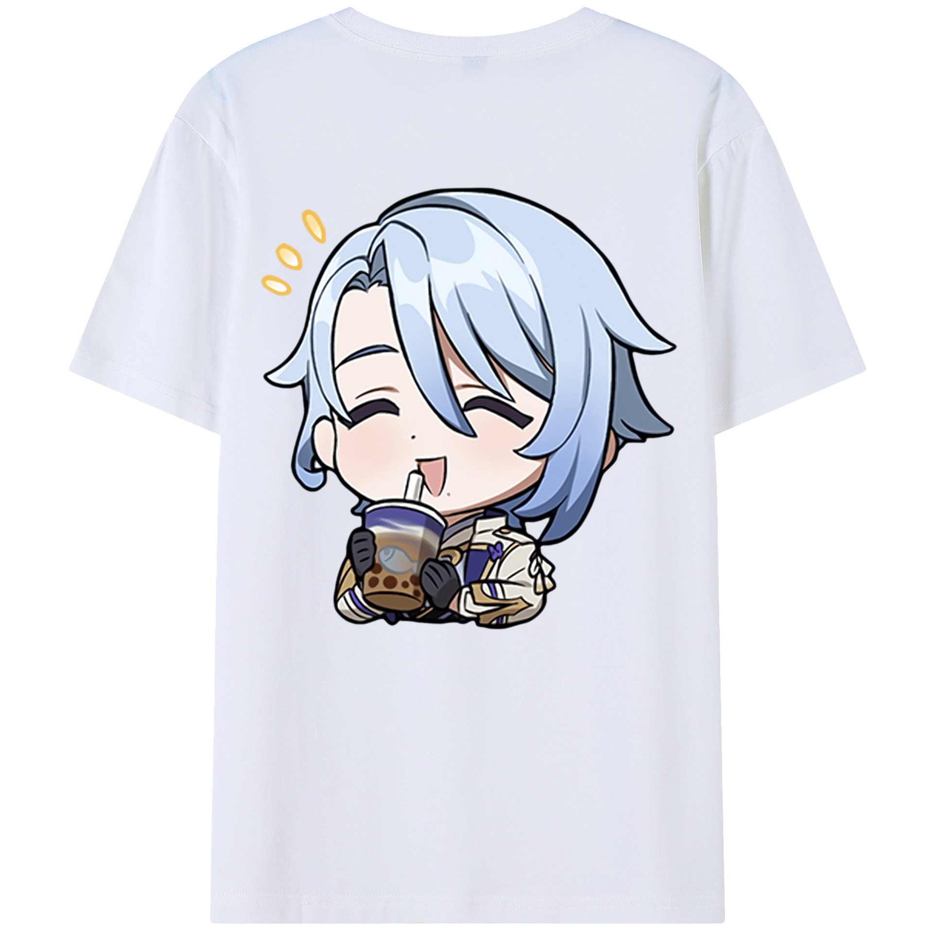 げんし神 神里綾人 かみさとあやと genshin Kamisato Ayato 綿100％ メンズ半袖Tシャツ（バックプリント） 通気性