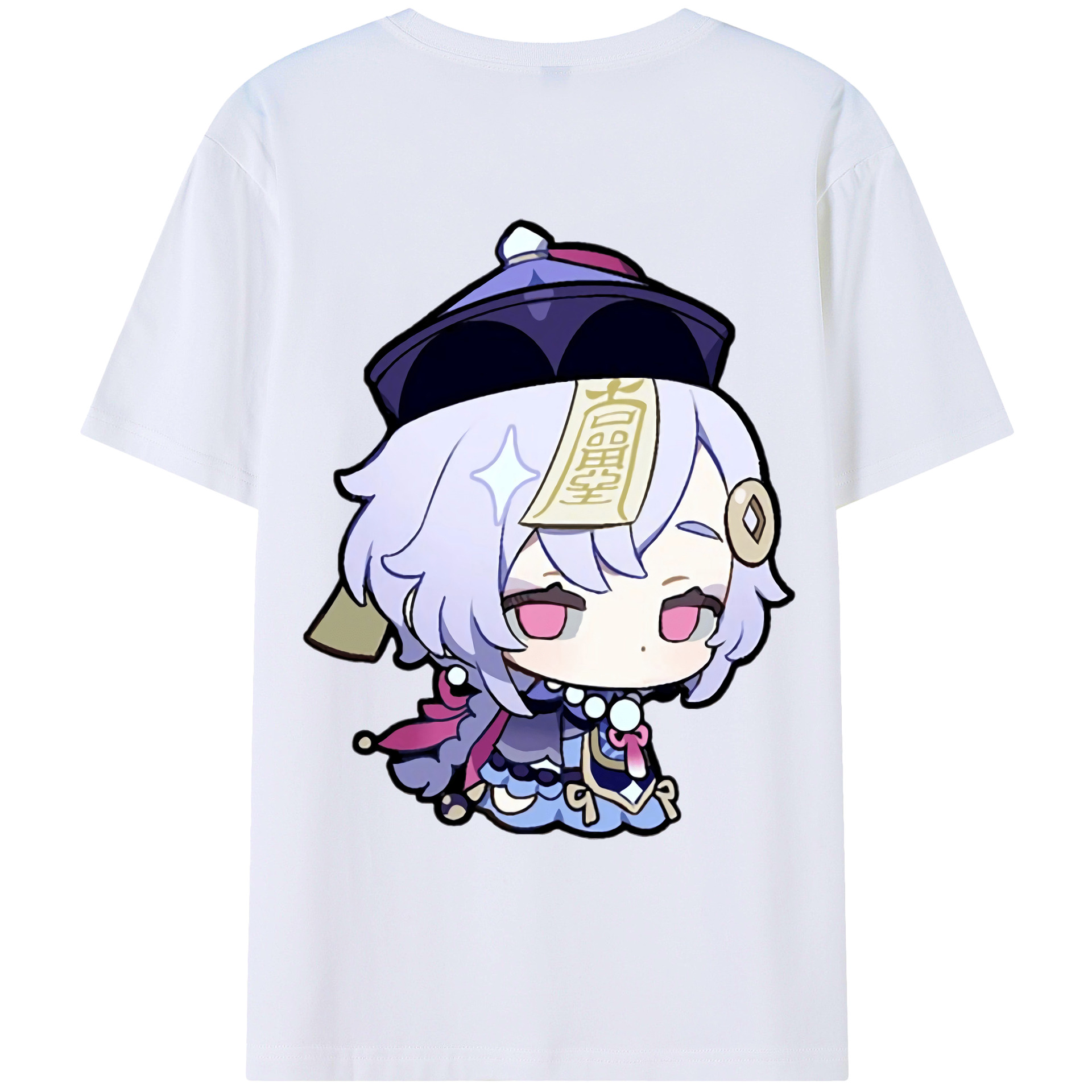 げんし神 七七 なな  genshin Nana 綿100％ メンズ半袖Tシャツ（バックプリント） 通気性