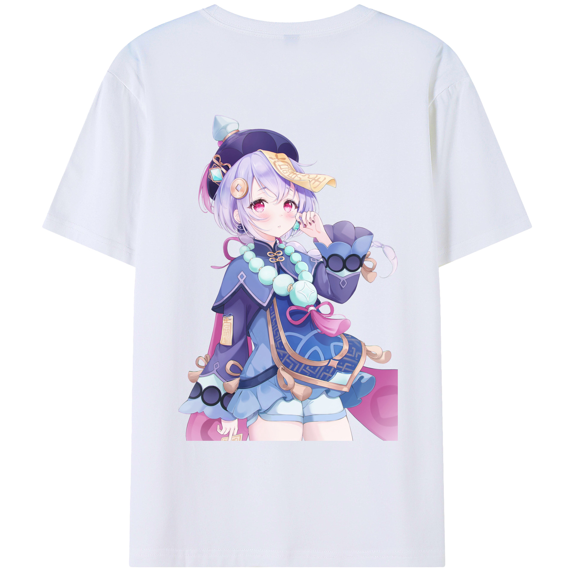 げんし神 七七 なな  genshin Nana 綿100％ メンズ半袖Tシャツ（バックプリント） 通気性