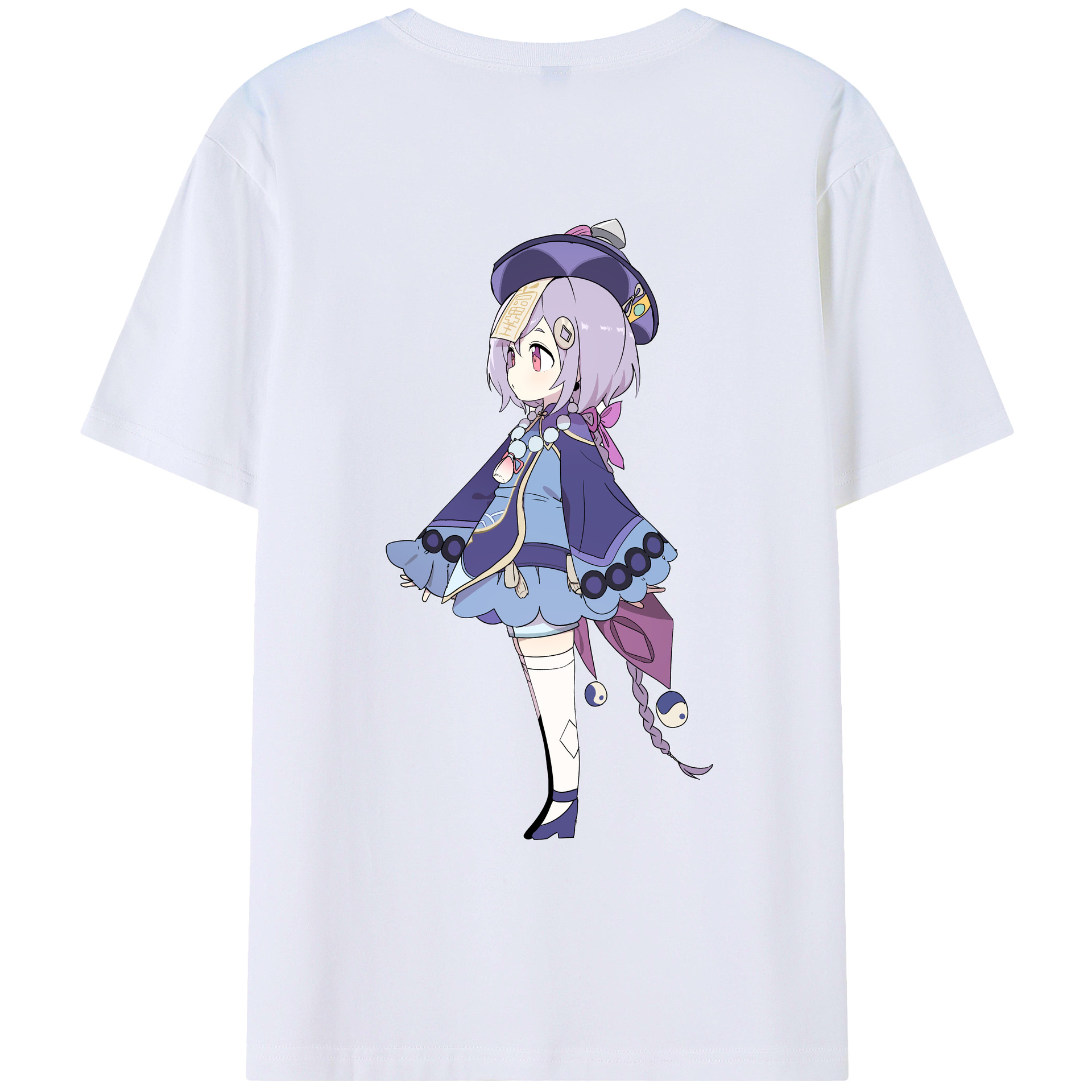 げんし神 七七 なな  genshin Nana 綿100％ メンズ半袖Tシャツ（バックプリント） 通気性