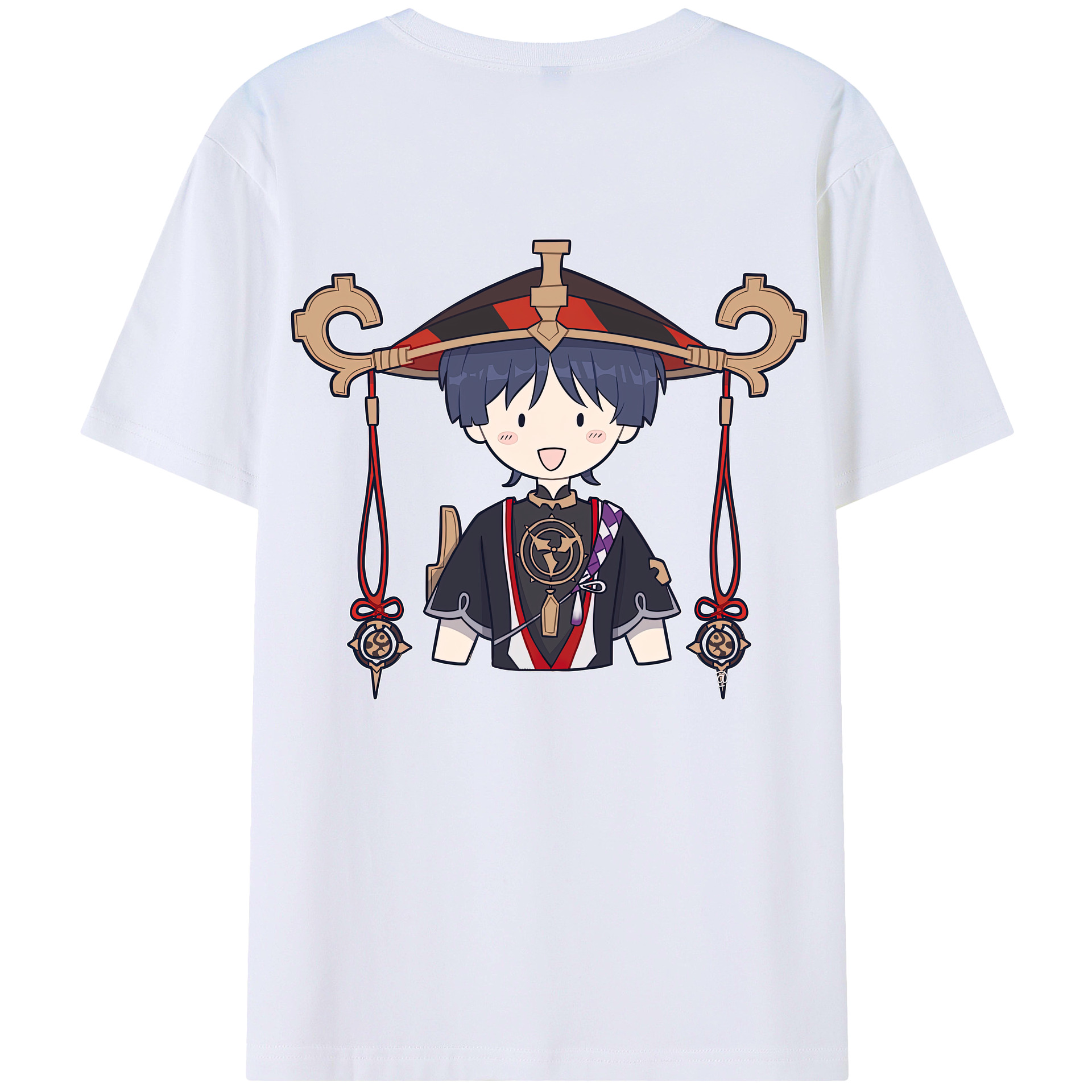 げんし神 さんペい genshin Sanpei 綿100％ メンズ半袖Tシャツ（バックプリント） 通気性