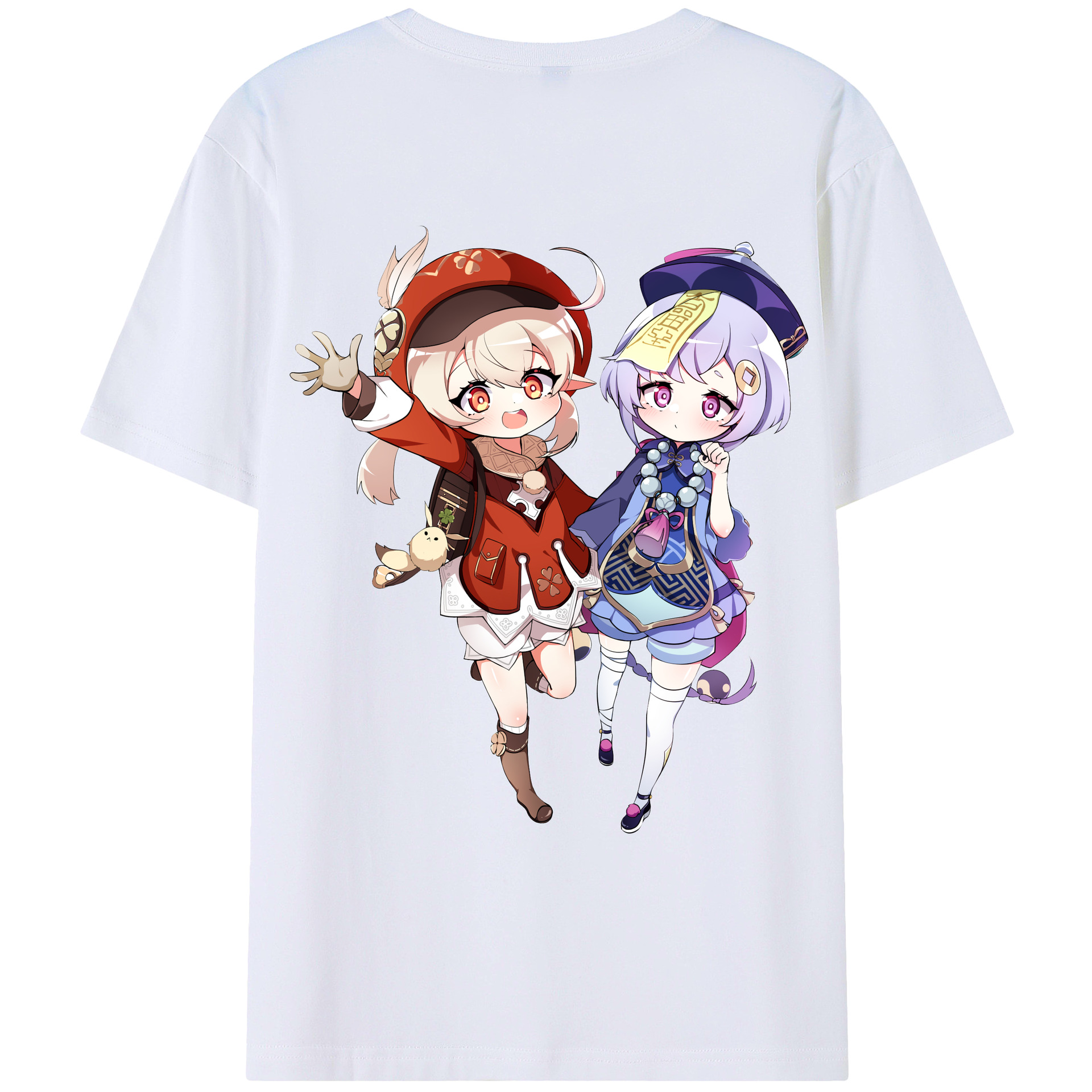 げんし神 七七 なな  genshin Nana 綿100％ メンズ半袖Tシャツ（バックプリント） 通気性