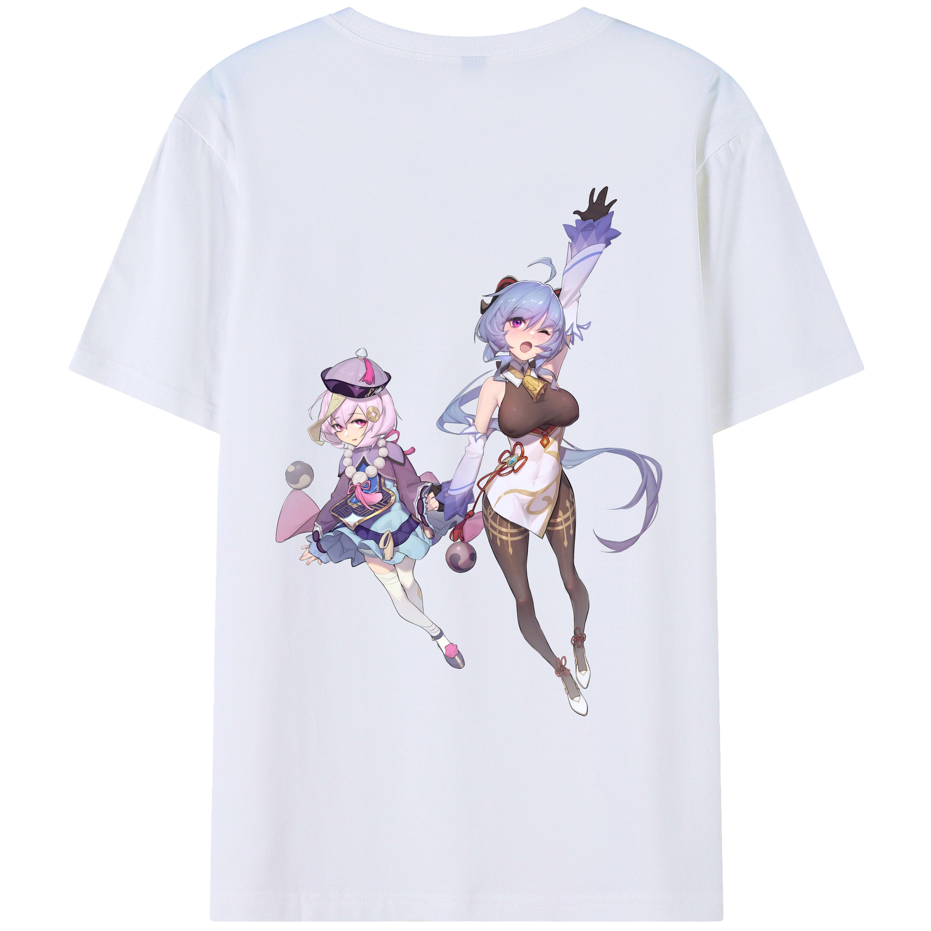 げんし神 七七 なな  genshin Nana 綿100％ メンズ半袖Tシャツ（バックプリント） 通気性