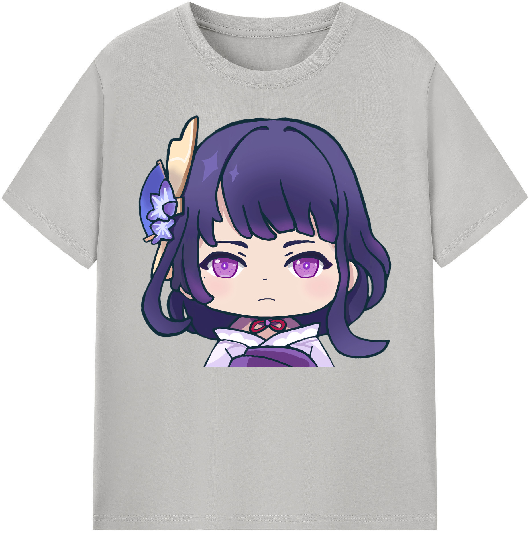 げんし神 雷電将軍 らいでんしょうぐん genshin Raiden Shogun 綿100％ メンズ半袖Tシャツ｜肌触りやわらか＆通気性
