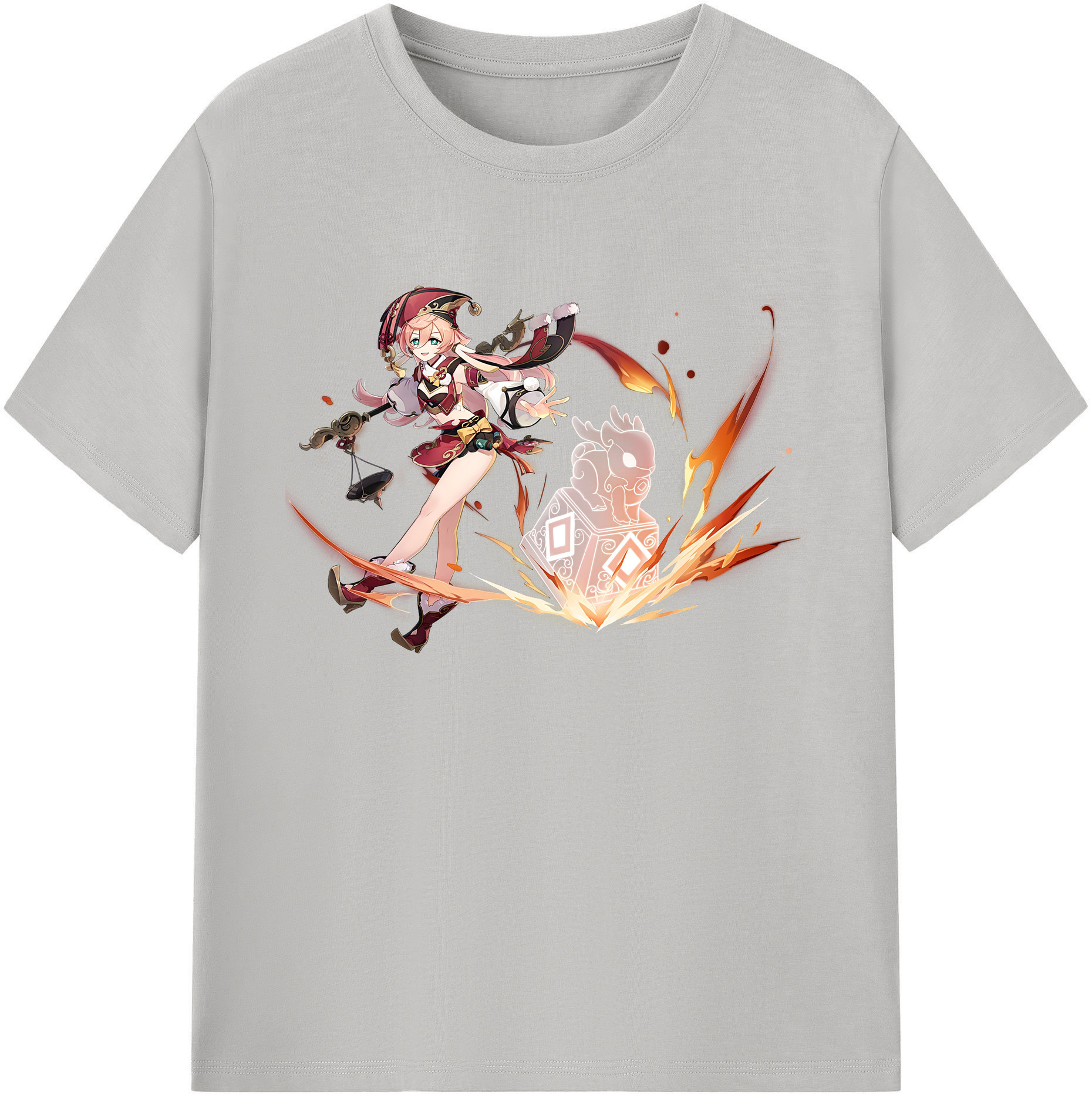 げんし神 ヤンフェイ genshin Yanfei 綿100％ メンズ半袖Tシャツ｜肌触りやわらか＆通気性