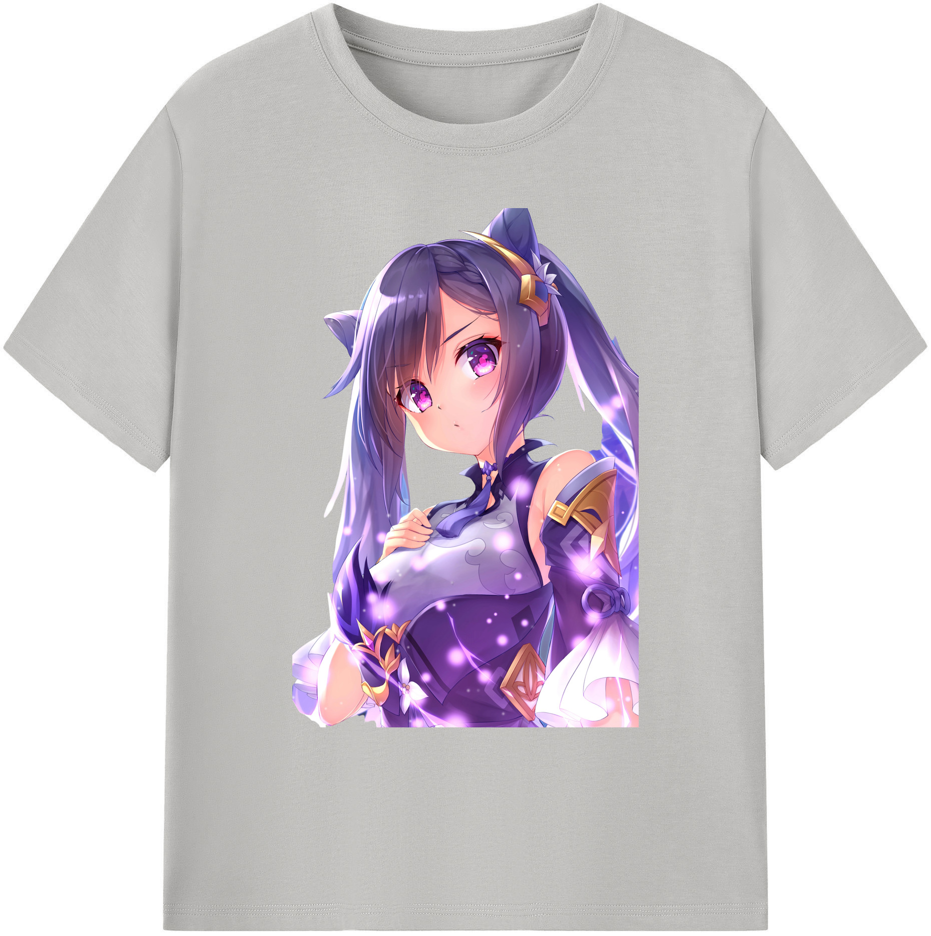 げんし神 刻晴 こくせい genshin Kokusei 綿100％ メンズ半袖Tシャツ｜肌触りやわらか＆通気性