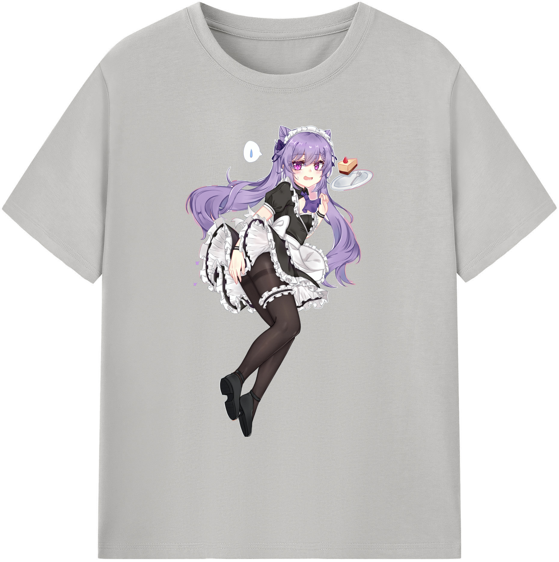 げんし神 刻晴 こくせい genshin Kokusei 綿100％ メンズ半袖Tシャツ｜肌触りやわらか＆通気性