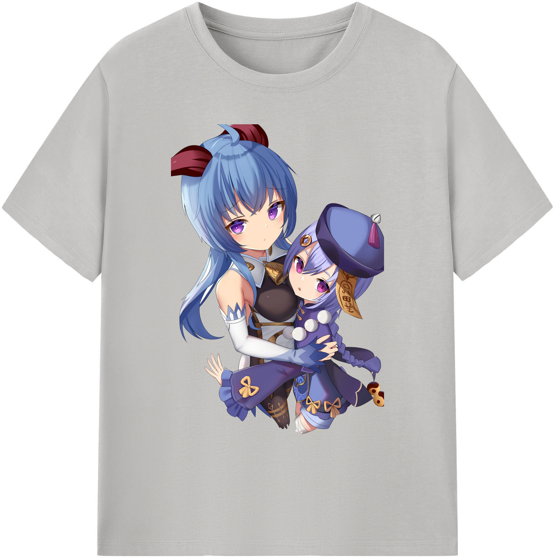 げんし神 甘雨 かんう genshin Ganyu 綿100％ メンズ半袖Tシャツ｜肌触りやわらか＆通気性