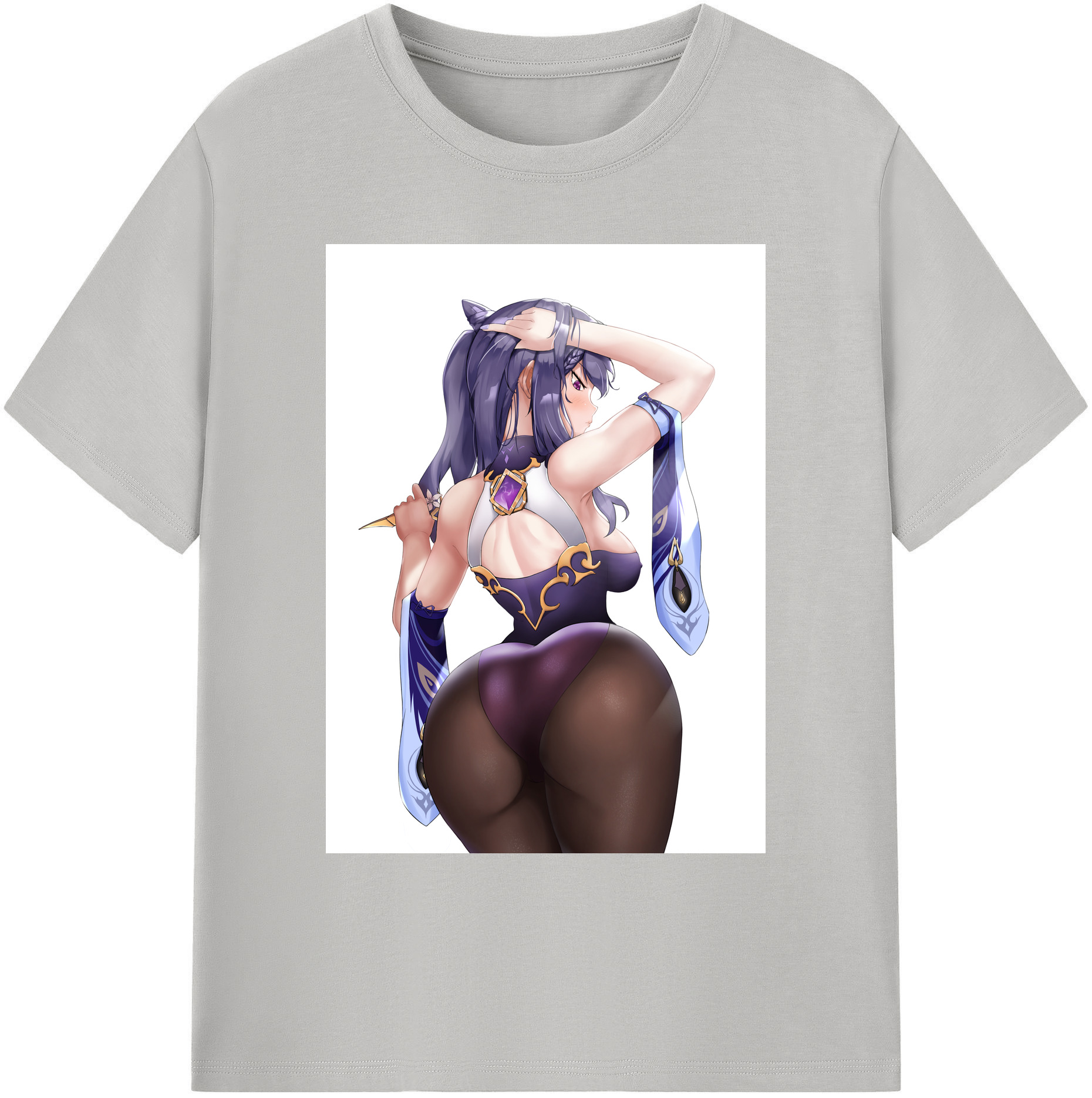 げんし神 刻晴 こくせい genshin Kokusei 綿100％ メンズ半袖Tシャツ｜肌触りやわらか＆通気性