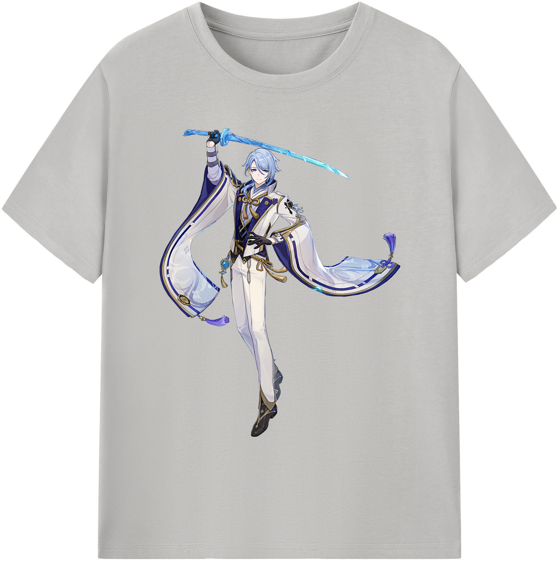 げんし神 神里綾人 かみさとあやと genshin Kamisato Ayato 綿100％ メンズ半袖Tシャツ｜肌触りやわらか＆通気性