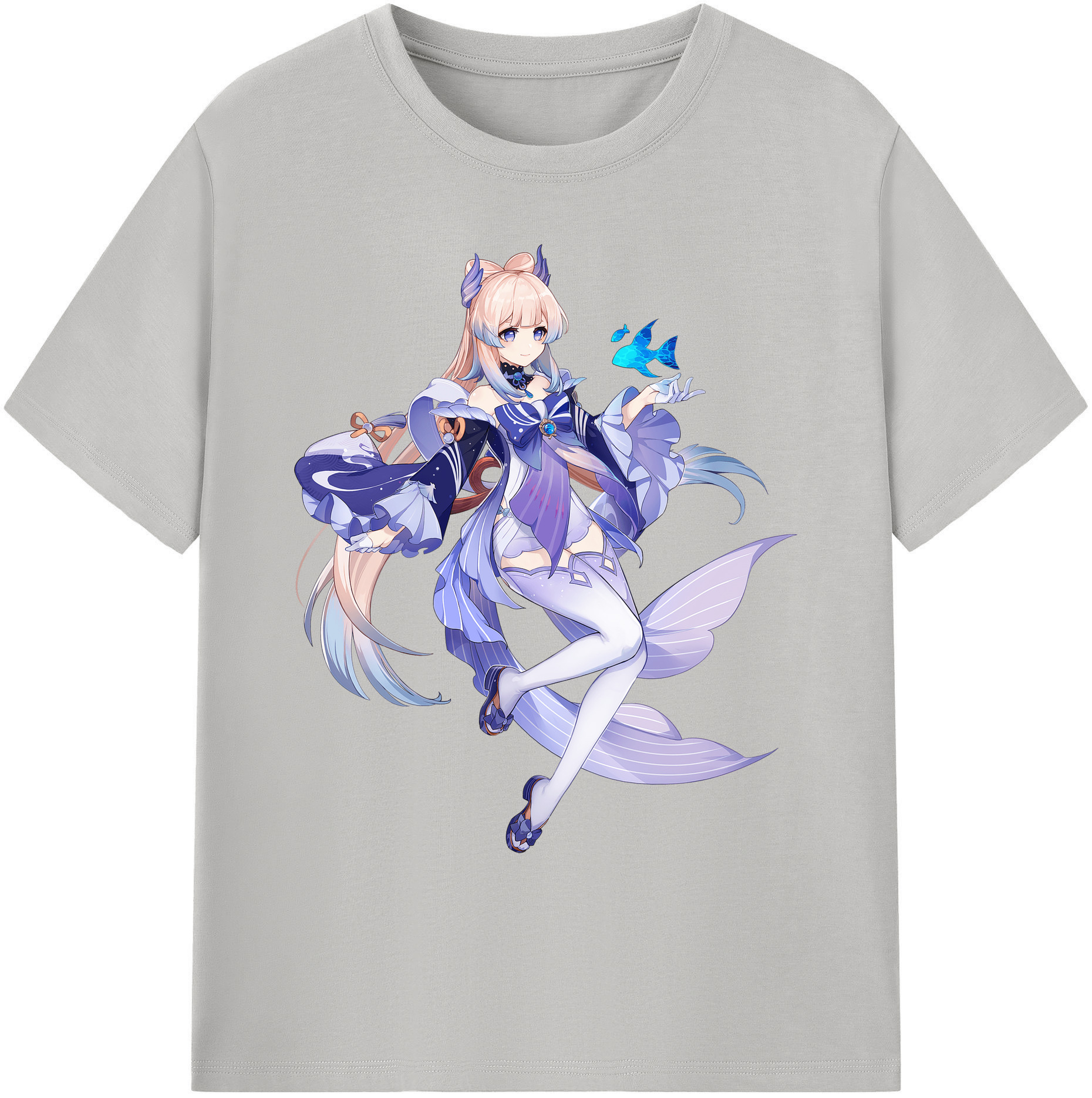 げんし神 珊瑚宮心海 サンゴノミヤ・ココミ genshin Sangonomiya Kokomi 綿100％ メンズ半袖Tシャツ｜肌触りやわらか＆通気性