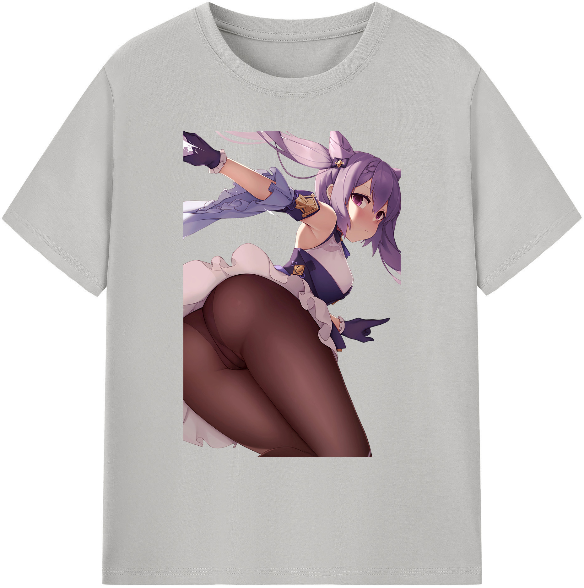 げんし神 刻晴 こくせい genshin Kokusei 綿100％ メンズ半袖Tシャツ｜肌触りやわらか＆通気性