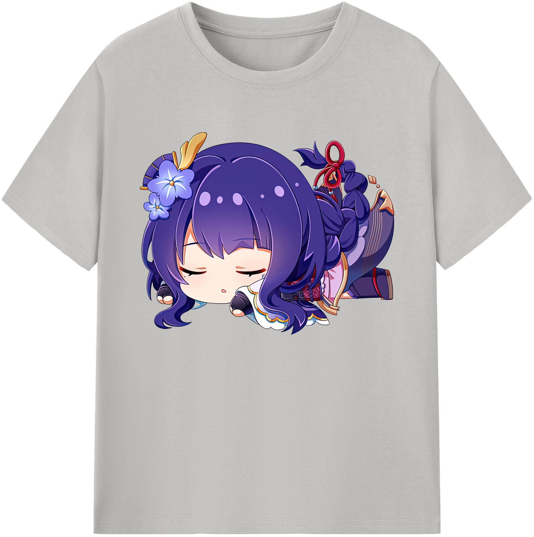 げんし神 雷電将軍 らいでんしょうぐん genshin Raiden Shogun 綿100％ メンズ半袖Tシャツ｜肌触りやわらか＆通気性