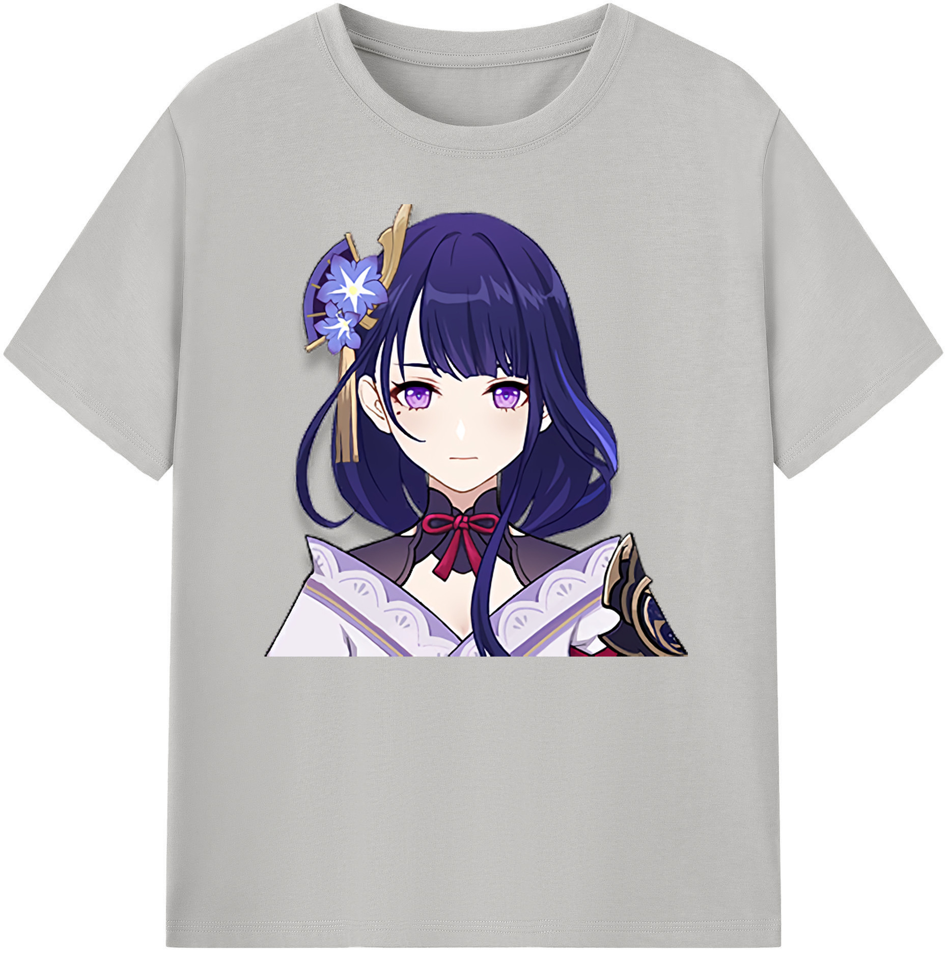 げんし神 雷電将軍 らいでんしょうぐん genshin Raiden Shogun 綿100％ メンズ半袖Tシャツ｜肌触りやわらか＆通気性