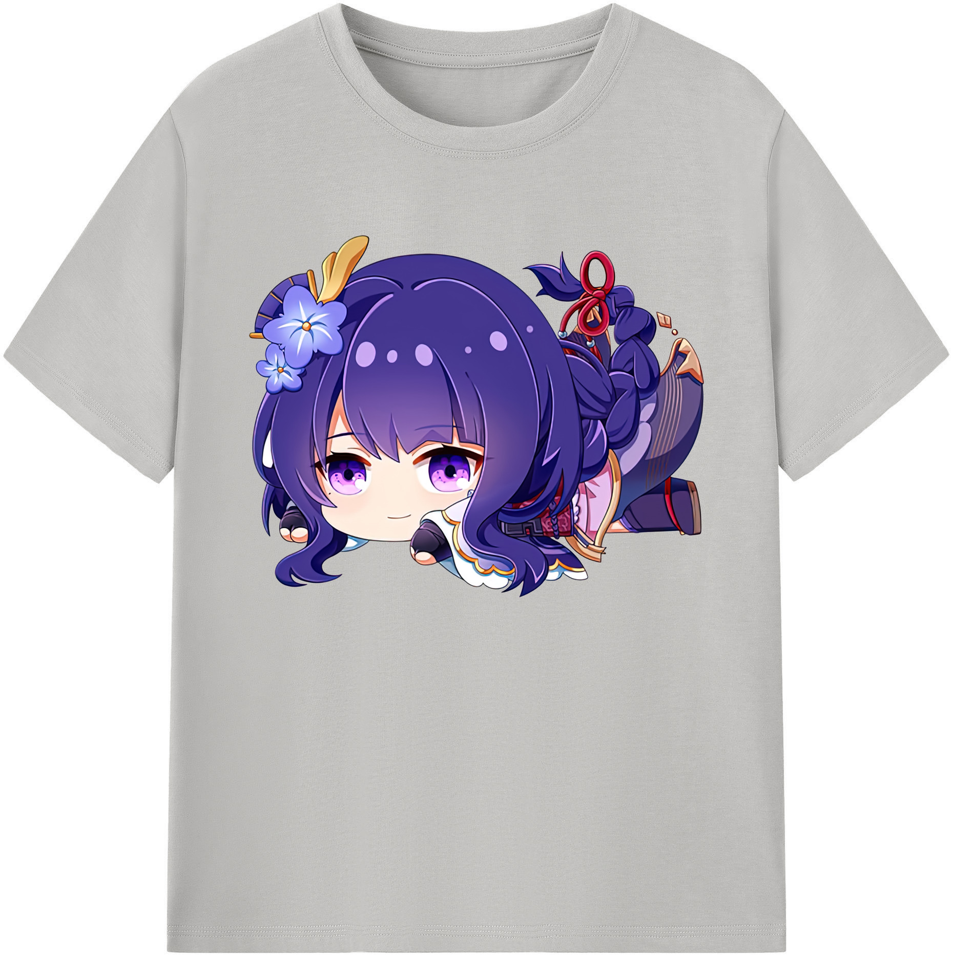 げんし神 雷電将軍 らいでんしょうぐん genshin Raiden Shogun 綿100％ メンズ半袖Tシャツ｜肌触りやわらか＆通気性