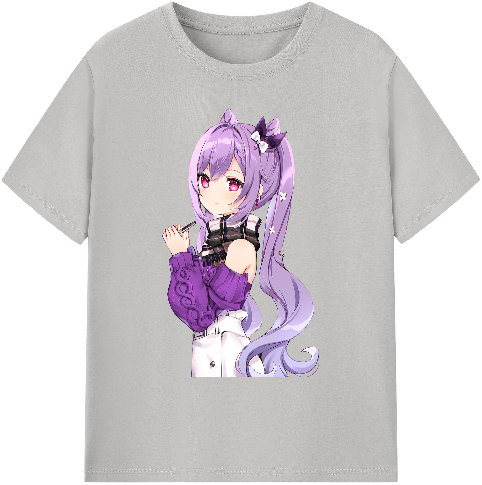 げんし神 刻晴 こくせい genshin Kokusei 綿100％ メンズ半袖Tシャツ｜肌触りやわらか＆通気性