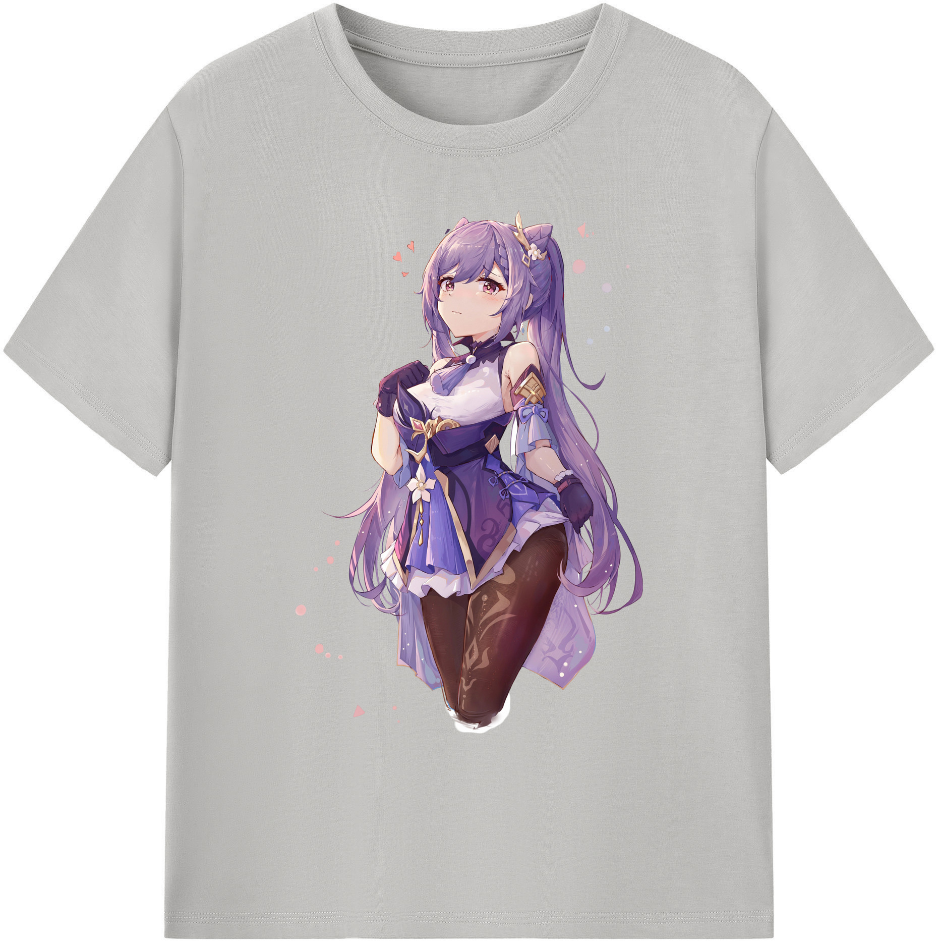 げんし神 刻晴 こくせい genshin Kokusei 綿100％ メンズ半袖Tシャツ｜肌触りやわらか＆通気性