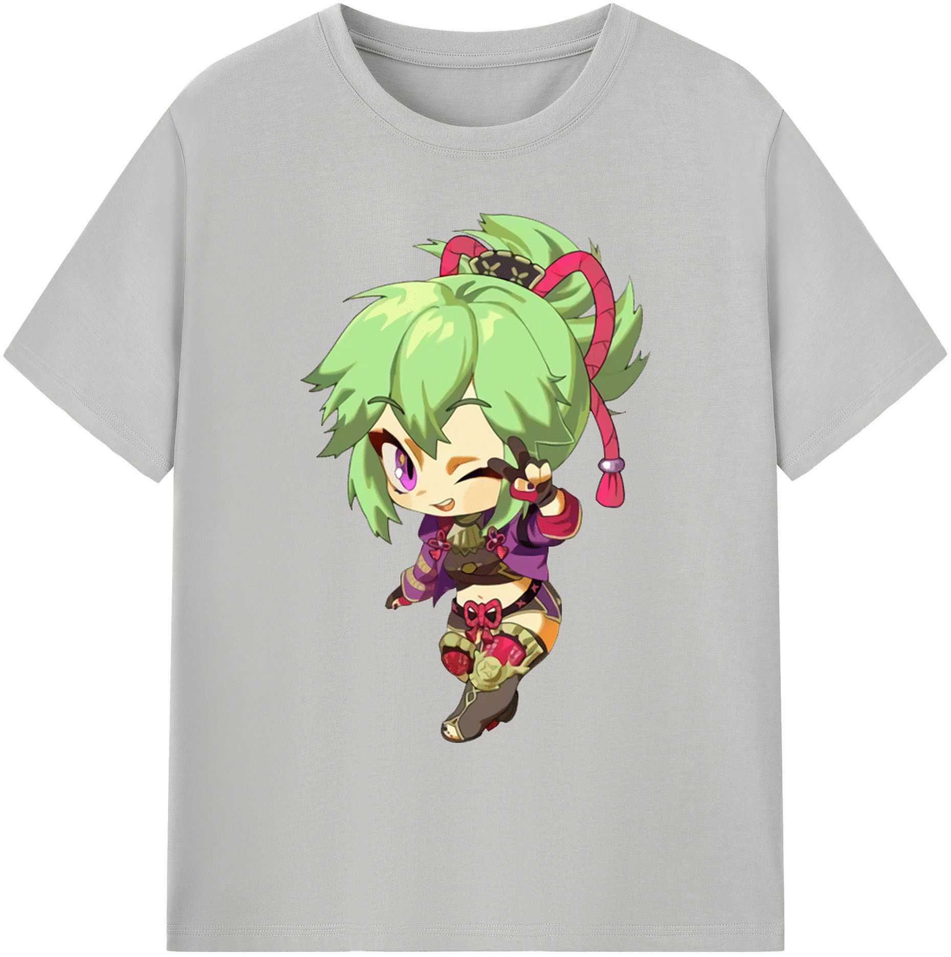 げんし神  久岐忍 くき しのぶ genshin Kuki Shinobu 綿100％ メンズ半袖Tシャツ｜肌触りやわらか＆通気性
