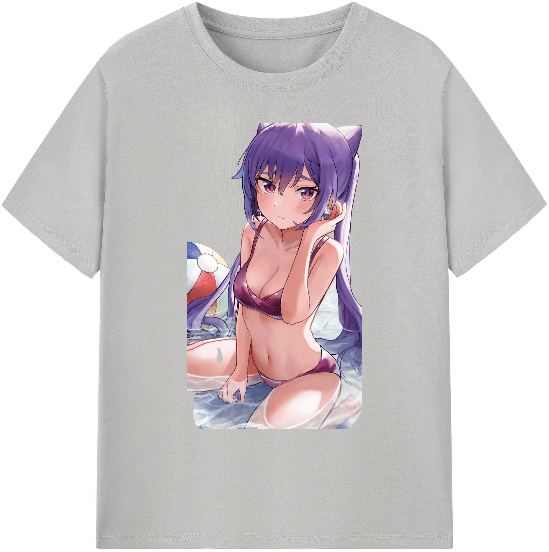 げんし神 刻晴 こくせい genshin Kokusei 綿100％ メンズ半袖Tシャツ｜肌触りやわらか＆通気性
