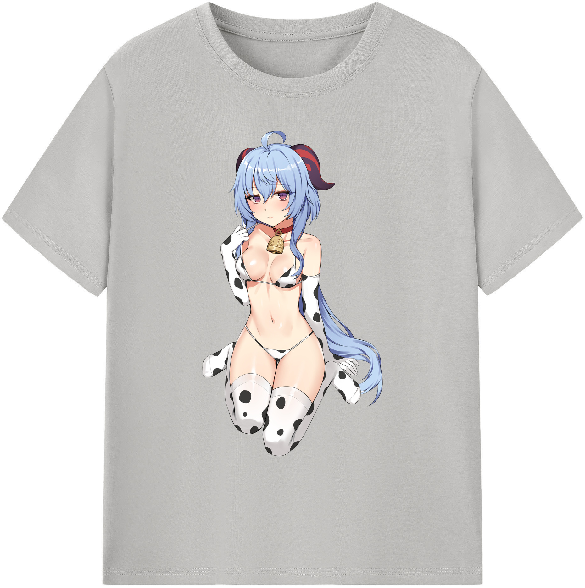 げんし神 甘雨 かんう genshin Ganyu 綿100％ メンズ半袖Tシャツ｜肌触りやわらか＆通気性
