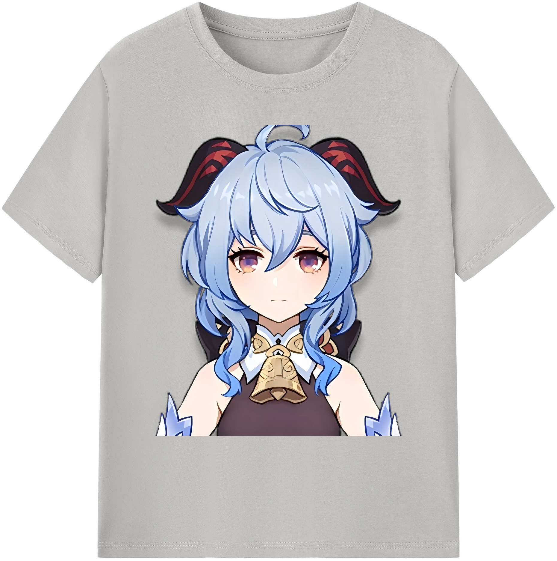 げんし神 甘雨 かんう genshin Ganyu 綿100％ メンズ半袖Tシャツ｜肌触りやわらか＆通気性