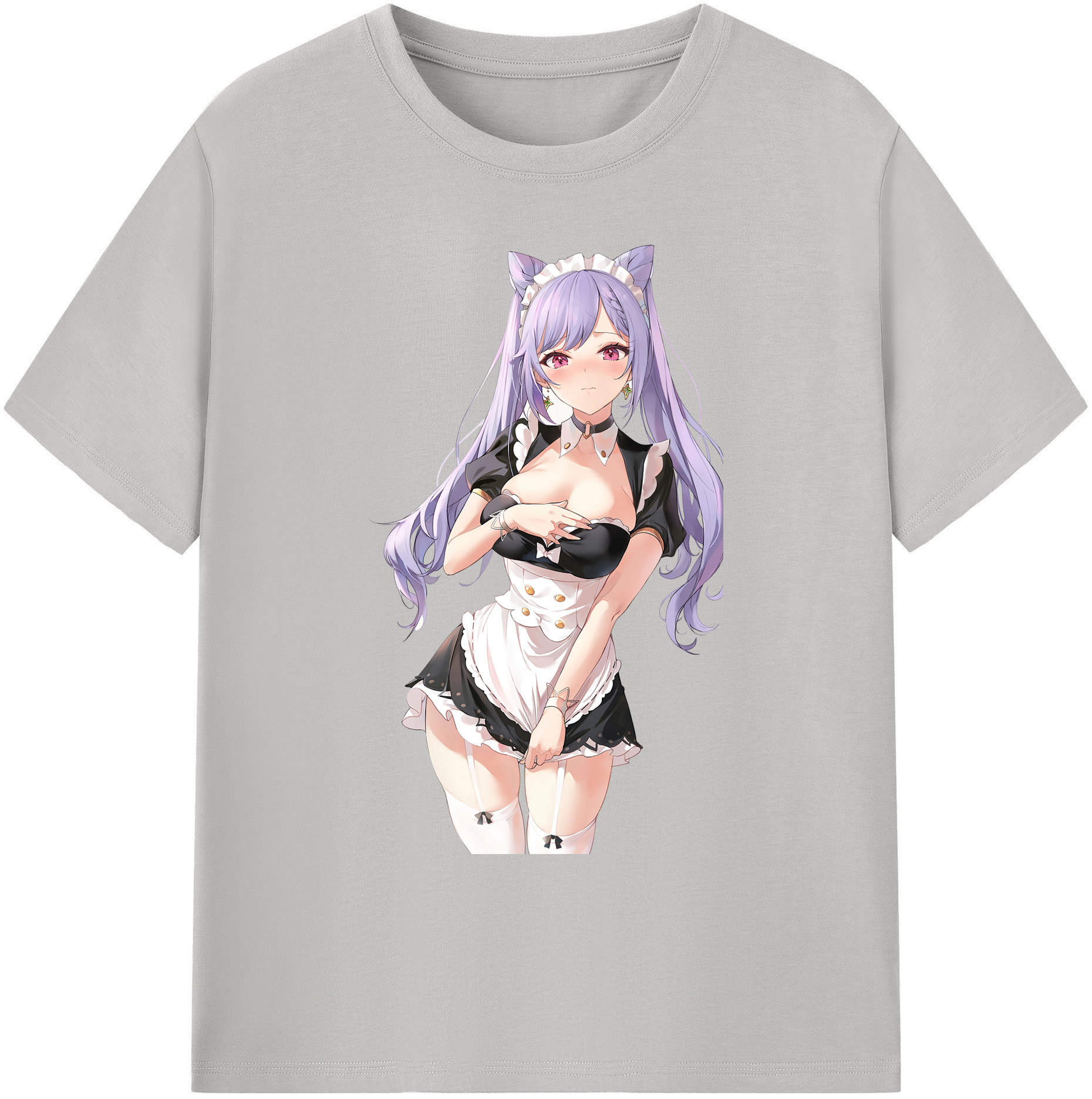 げんし神 刻晴 こくせい genshin Kokusei 綿100％ メンズ半袖Tシャツ｜肌触りやわらか＆通気性