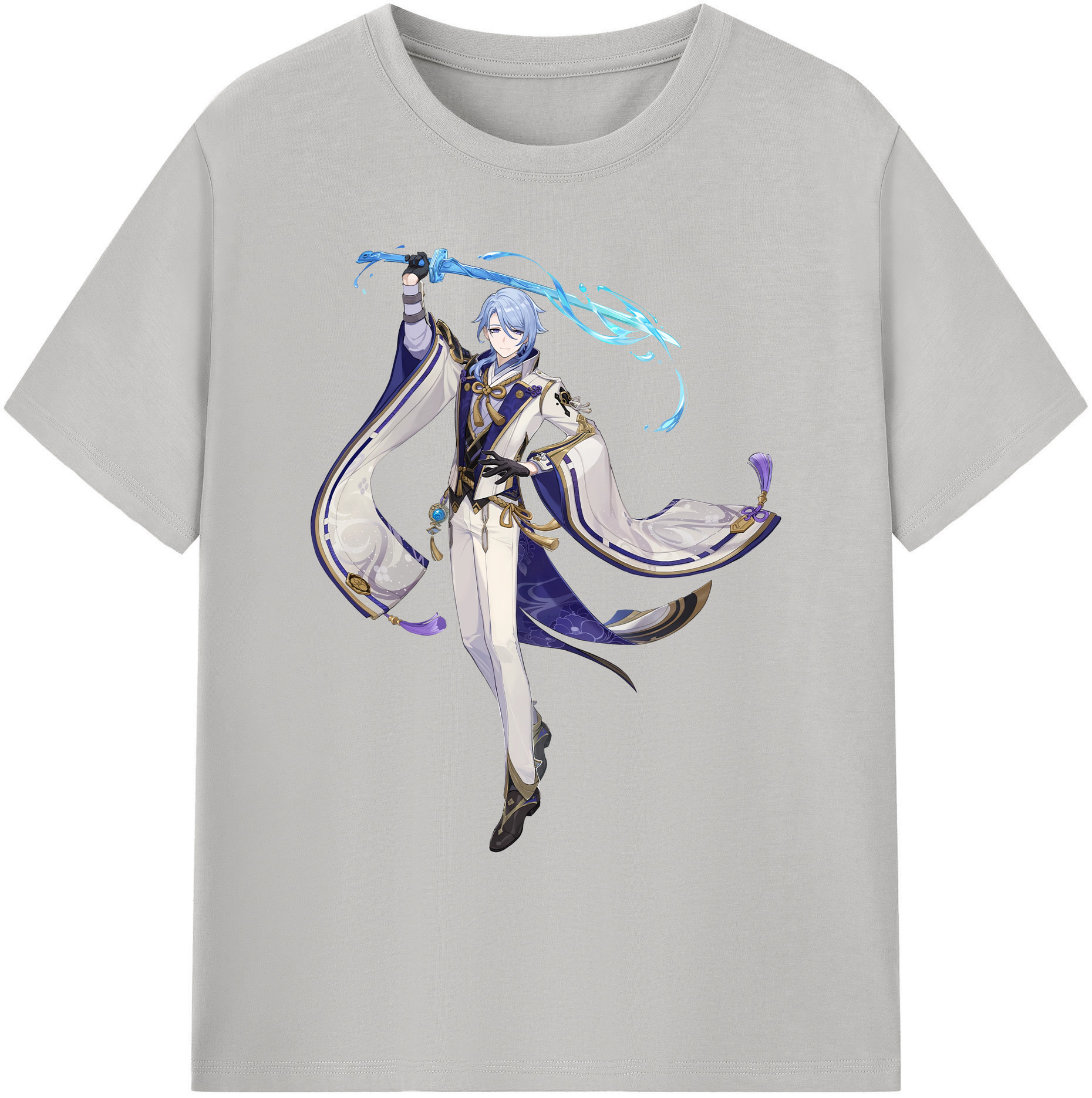 げんし神 神里綾人 かみさとあやと genshin Kamisato Ayato 綿100％ メンズ半袖Tシャツ｜肌触りやわらか＆通気性