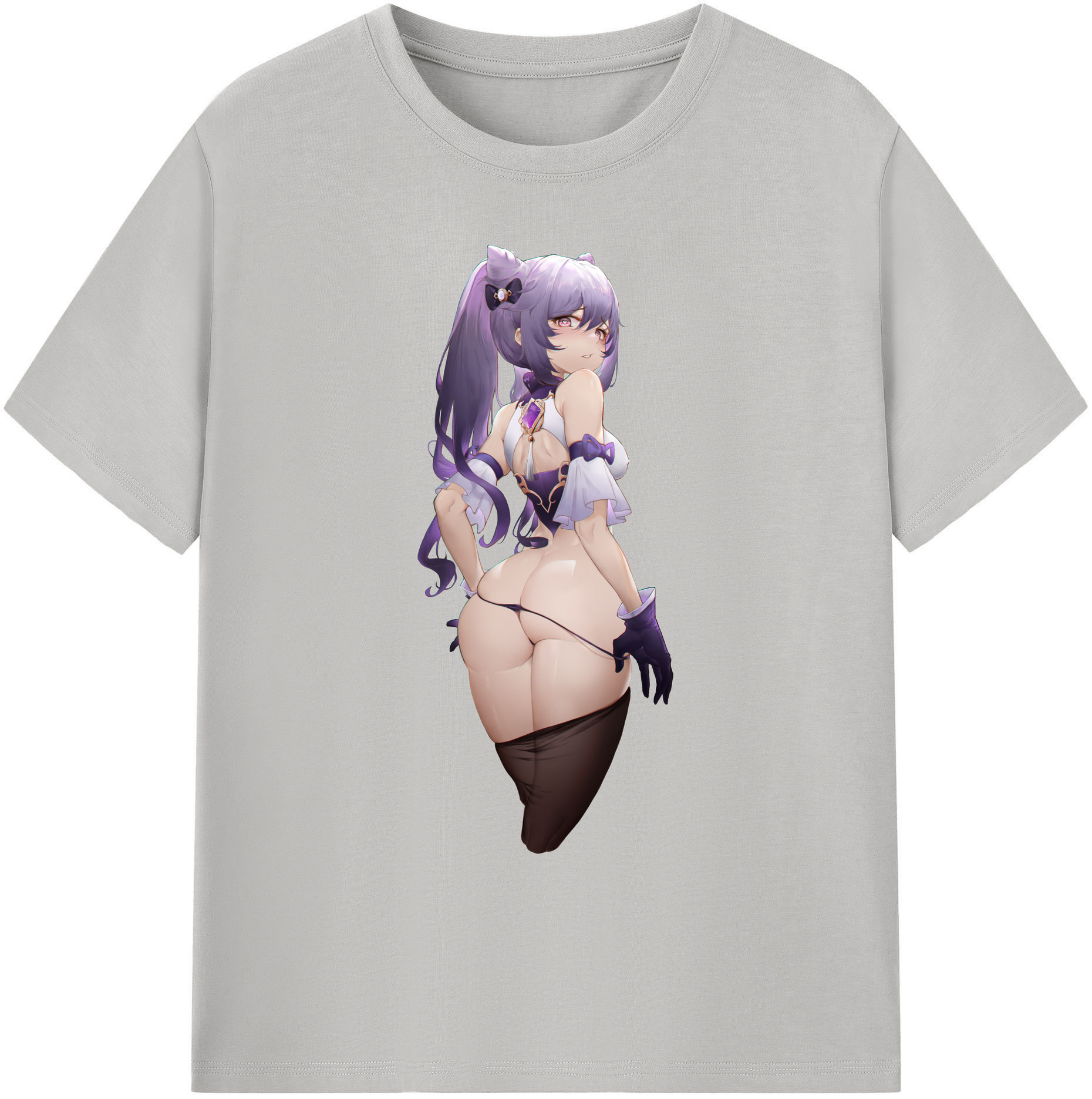げんし神 刻晴 こくせい genshin Kokusei 綿100％ メンズ半袖Tシャツ｜肌触りやわらか＆通気性